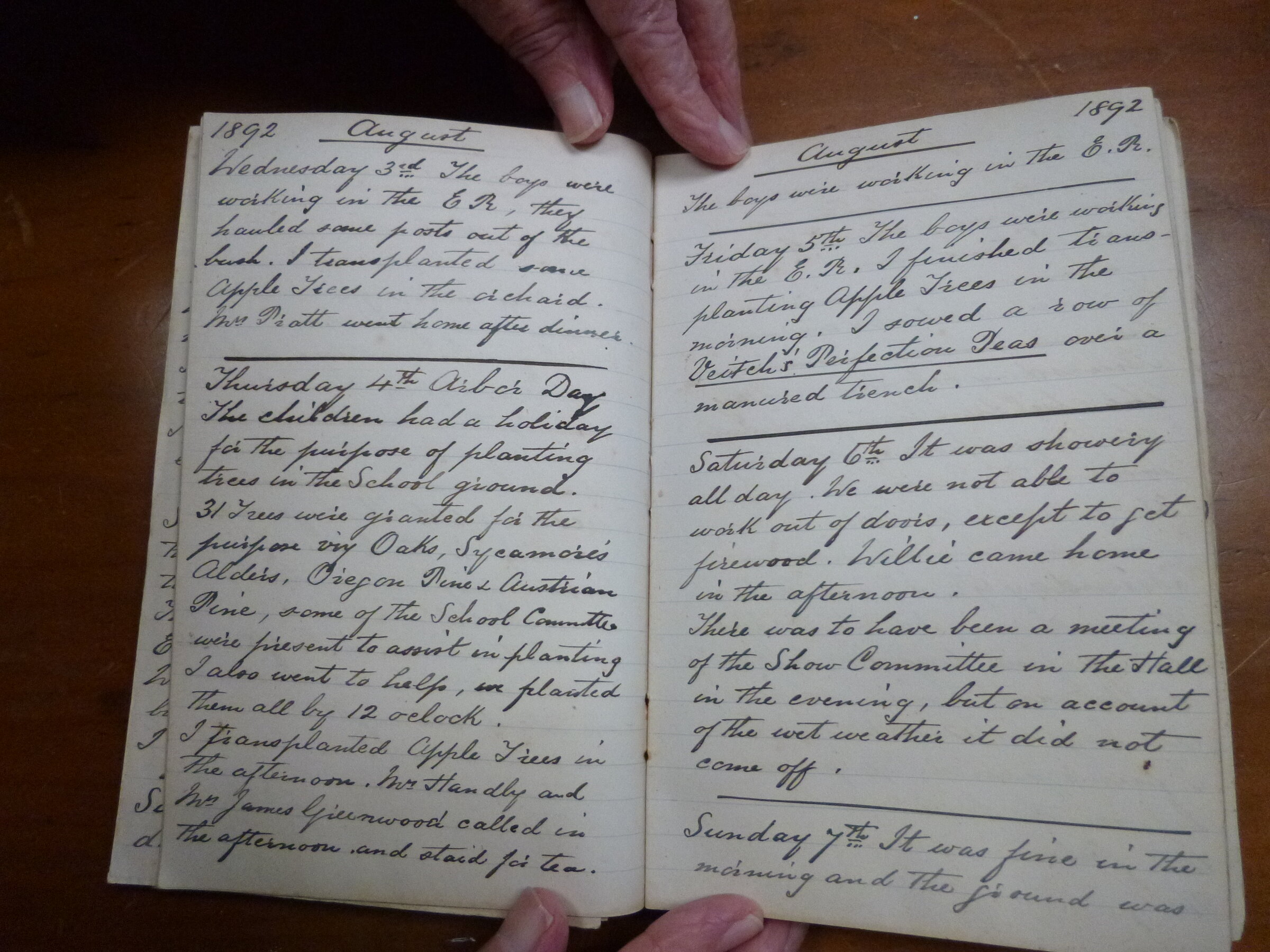 Original CS Clarke diary page