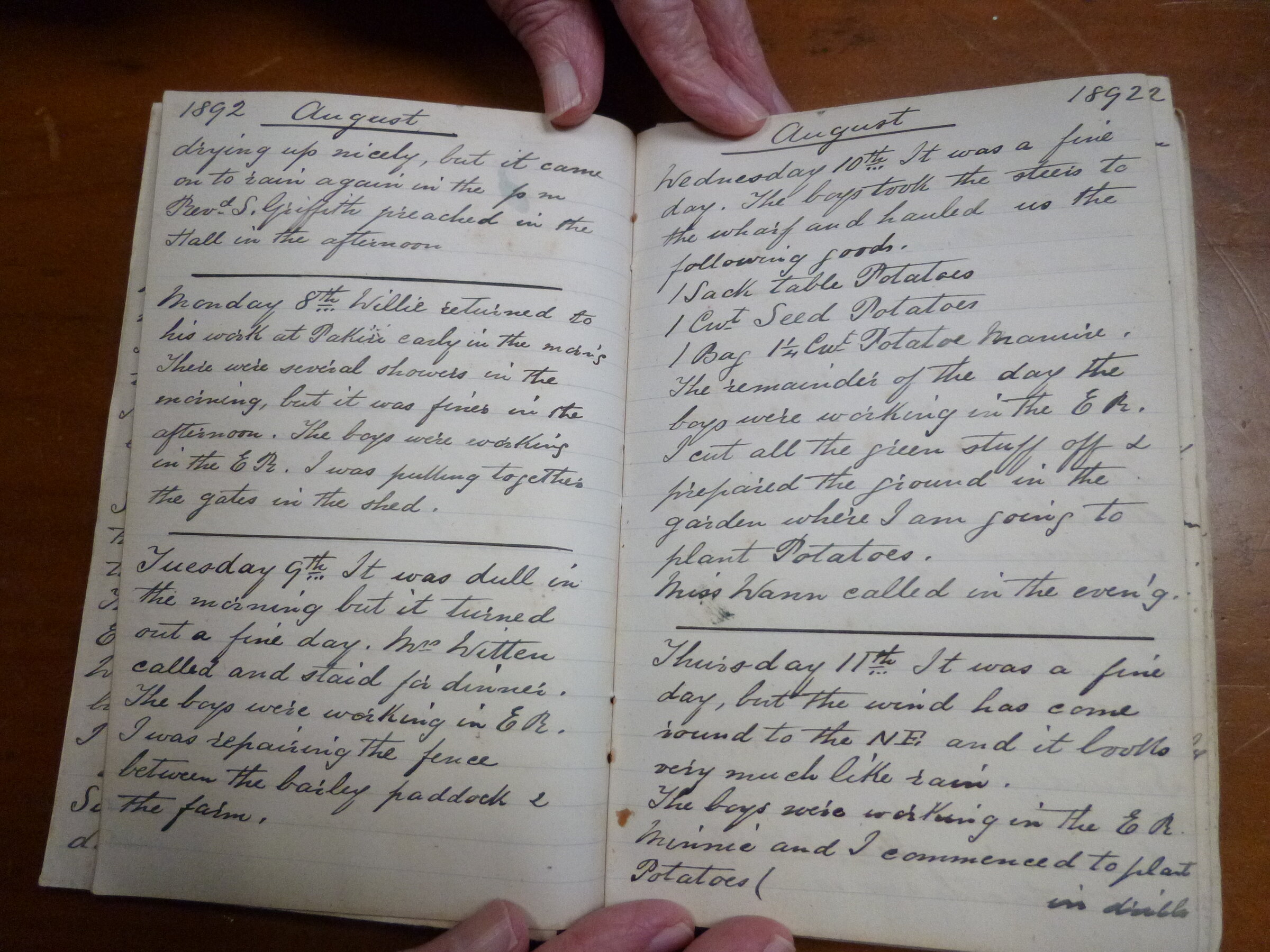 Original CS Clarke diary page