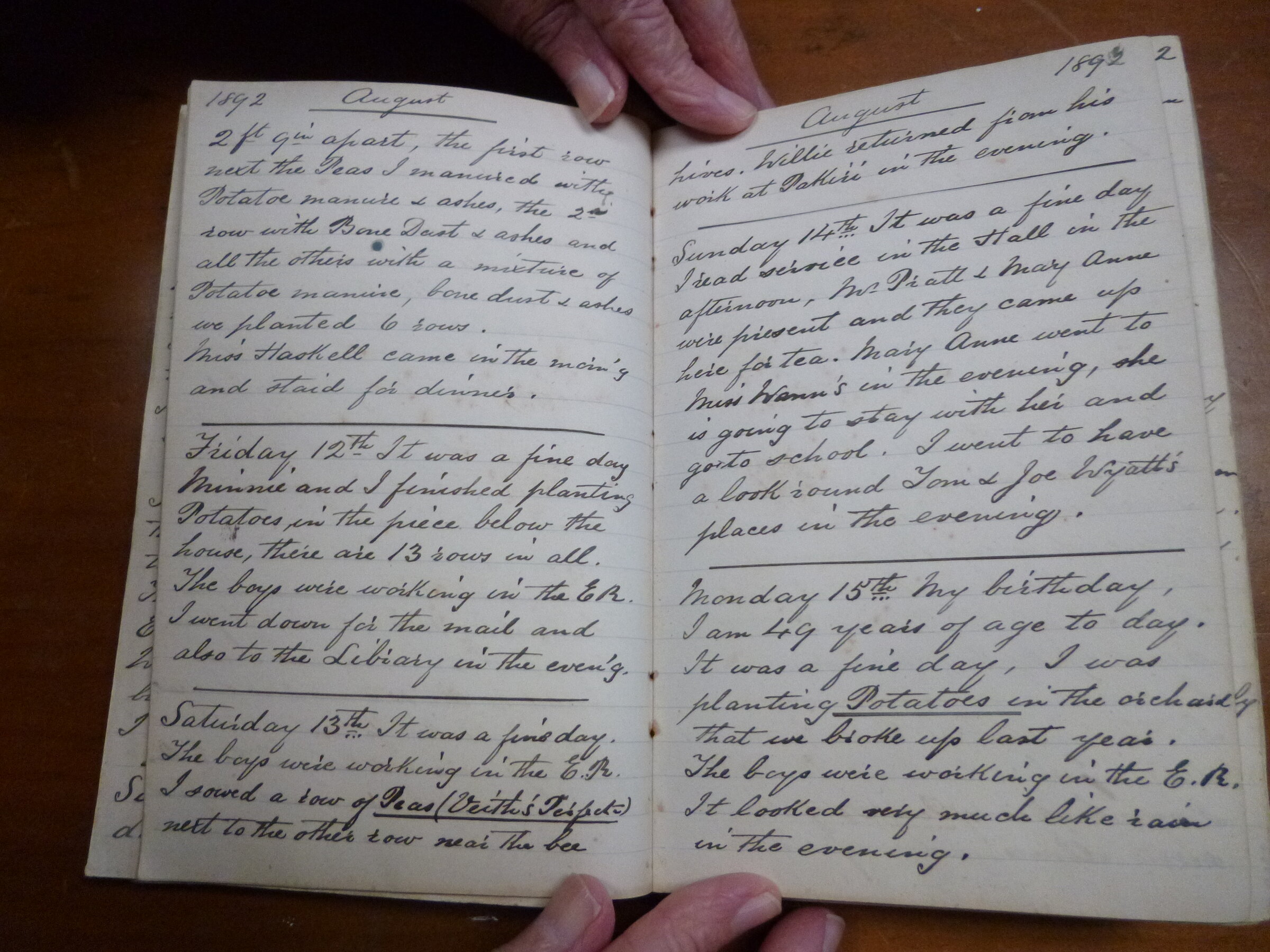 Original CS Clarke diary page