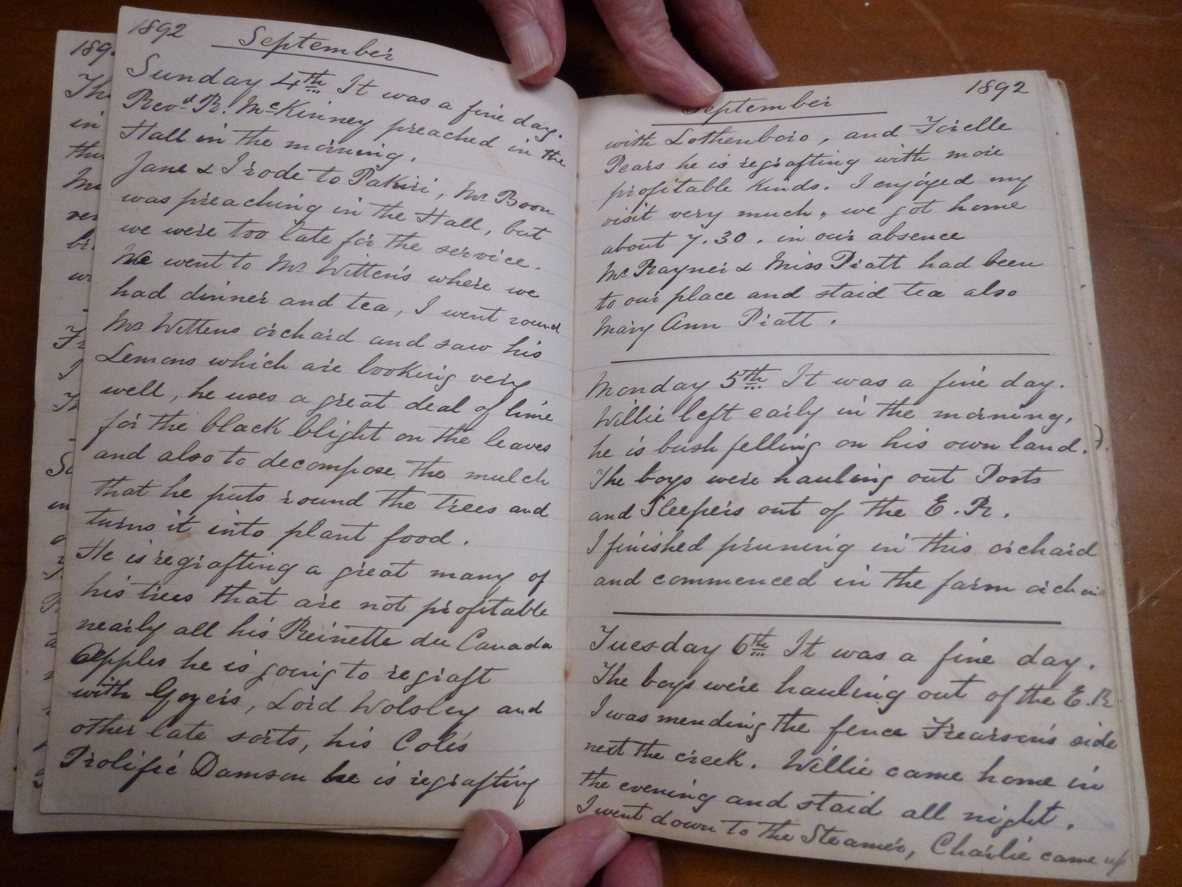 Original CS Clarke diary page