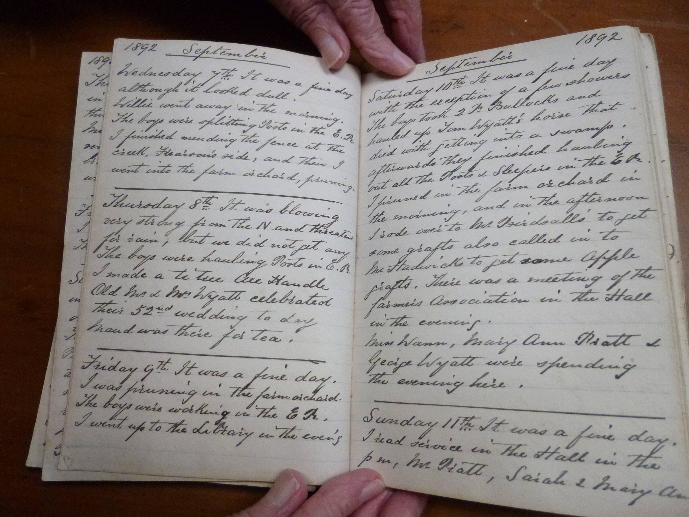Original CS Clarke diary page