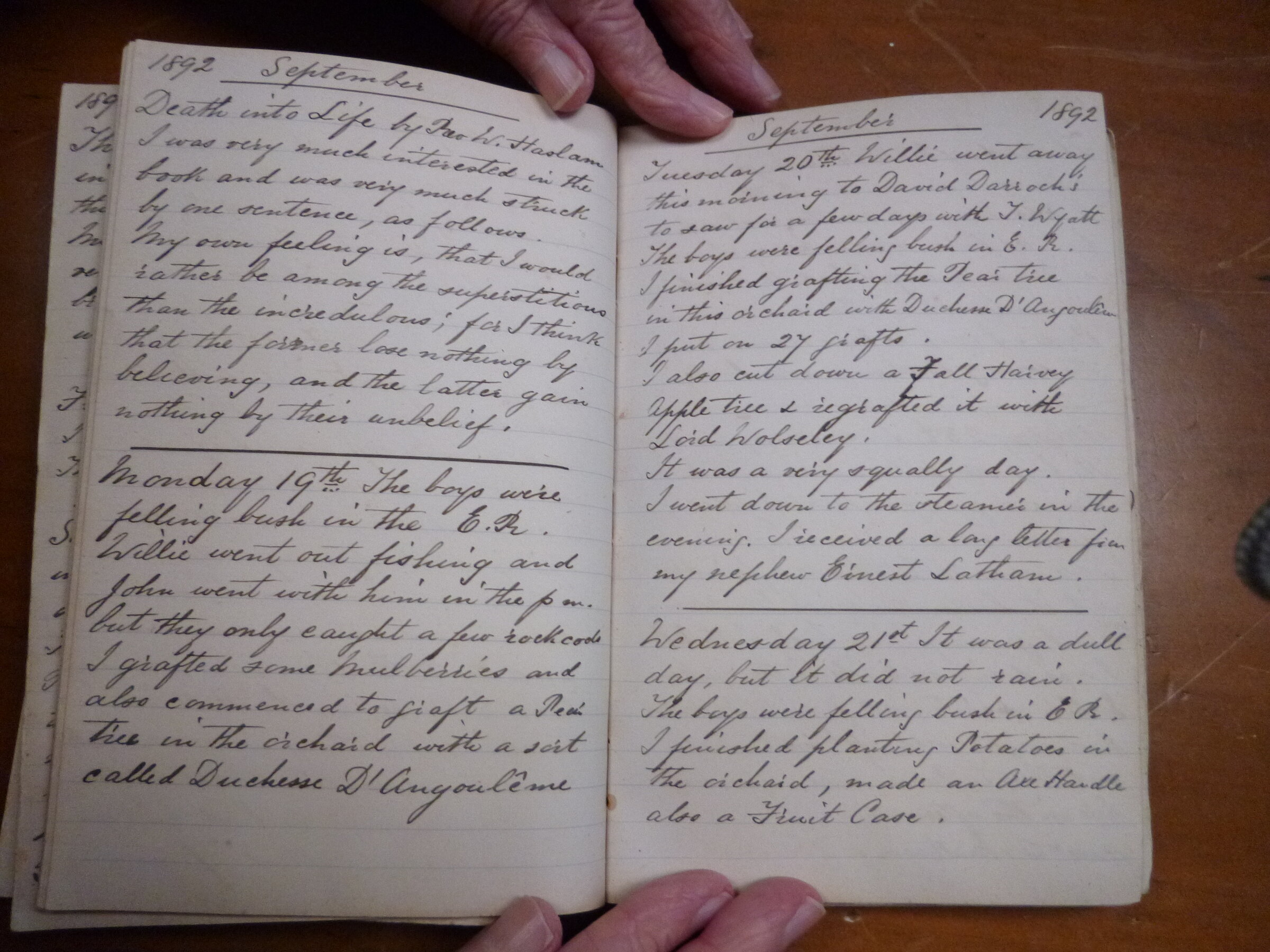Original CS Clarke diary page