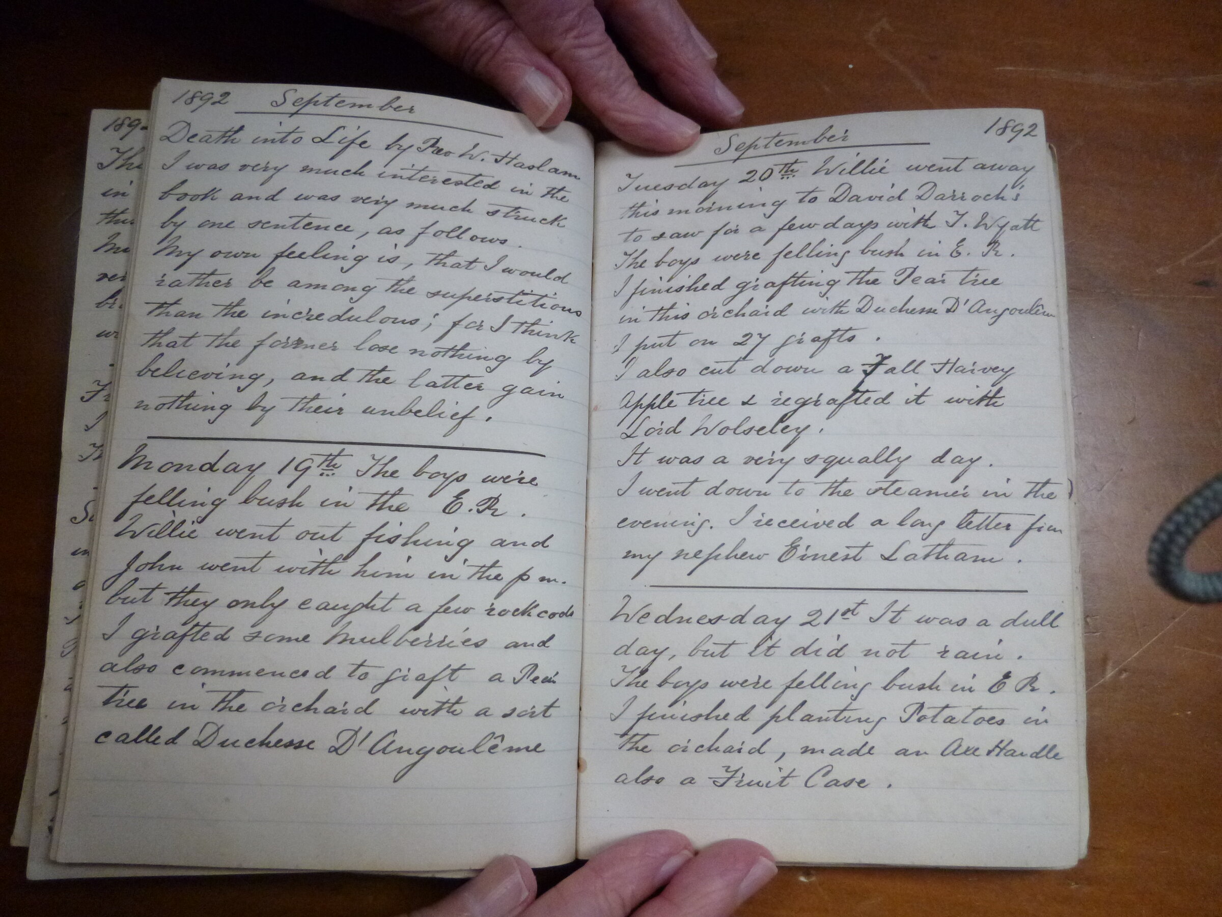 Original CS Clarke diary page
