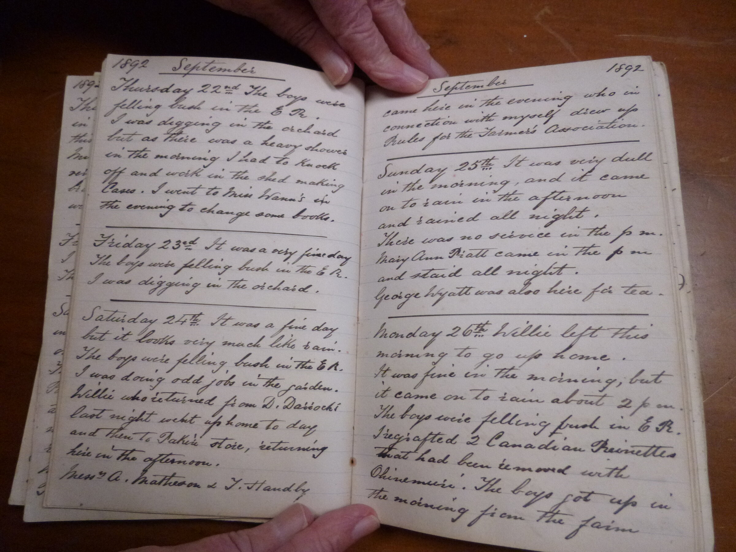 Original CS Clarke diary page