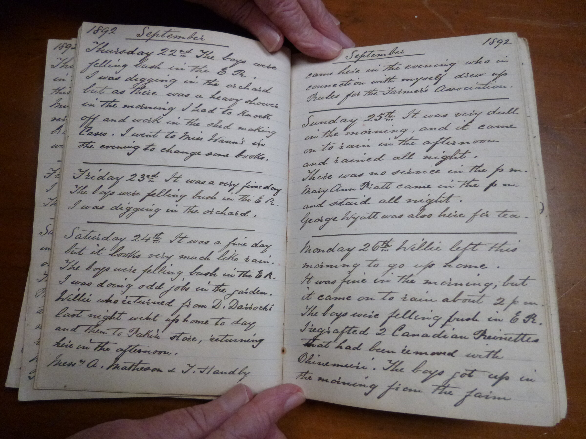 Original CS Clarke diary page
