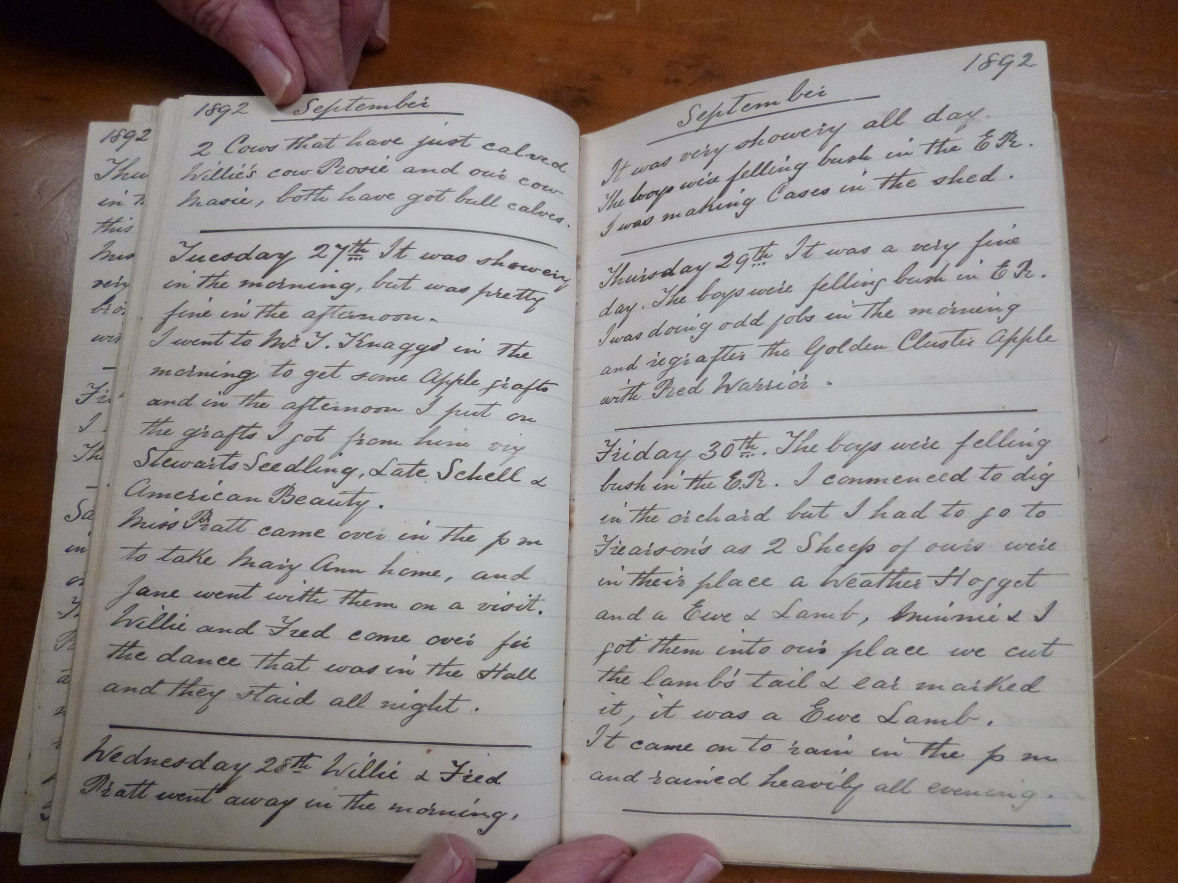 Original CS Clarke diary page