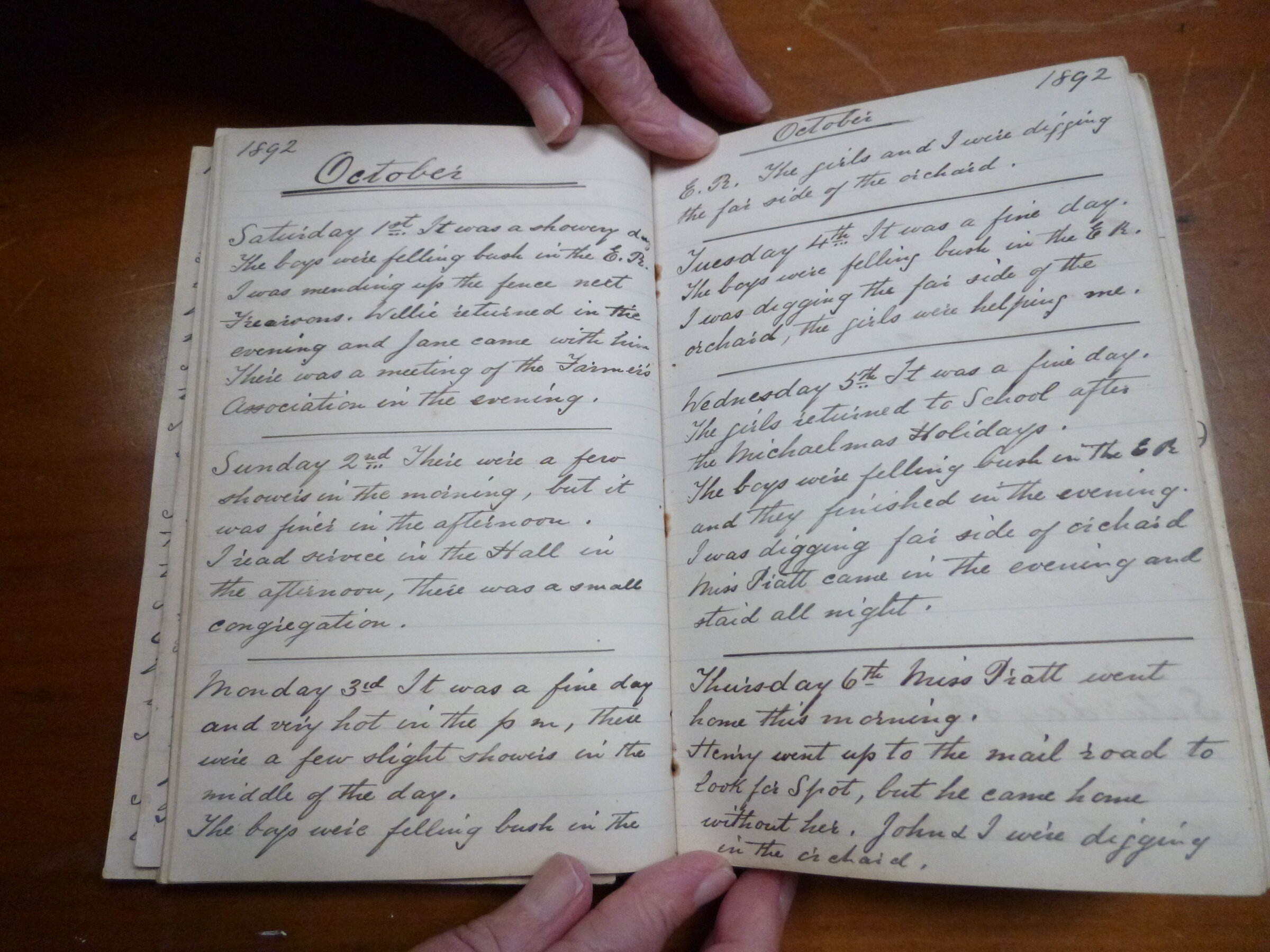 Original CS Clarke diary page