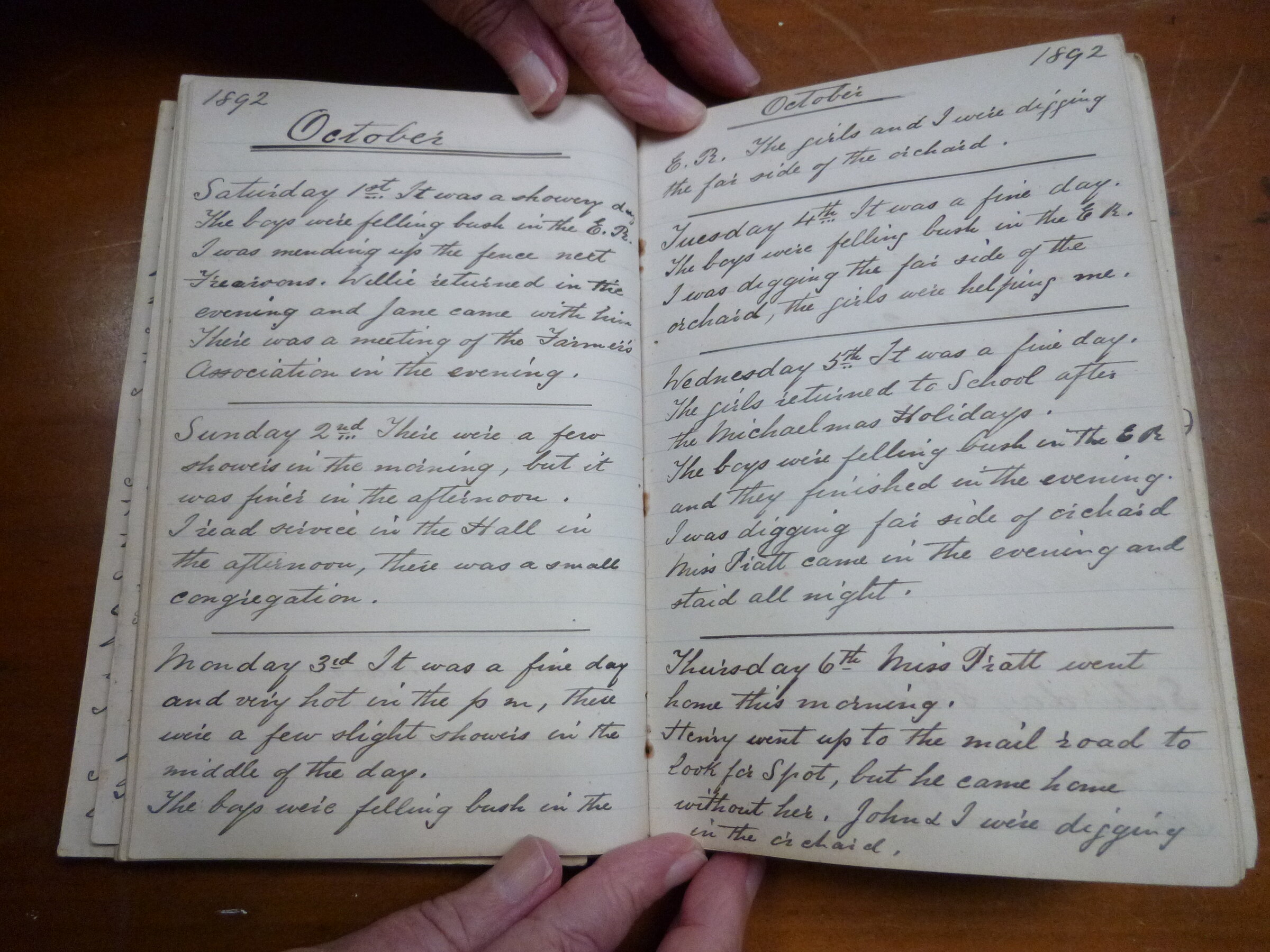 Original CS Clarke diary page