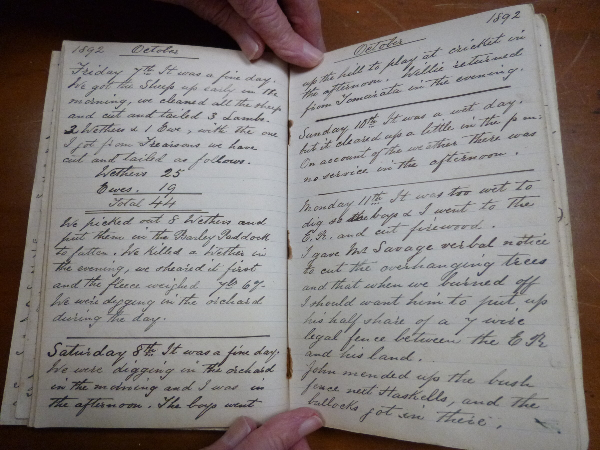 Original CS Clarke diary page