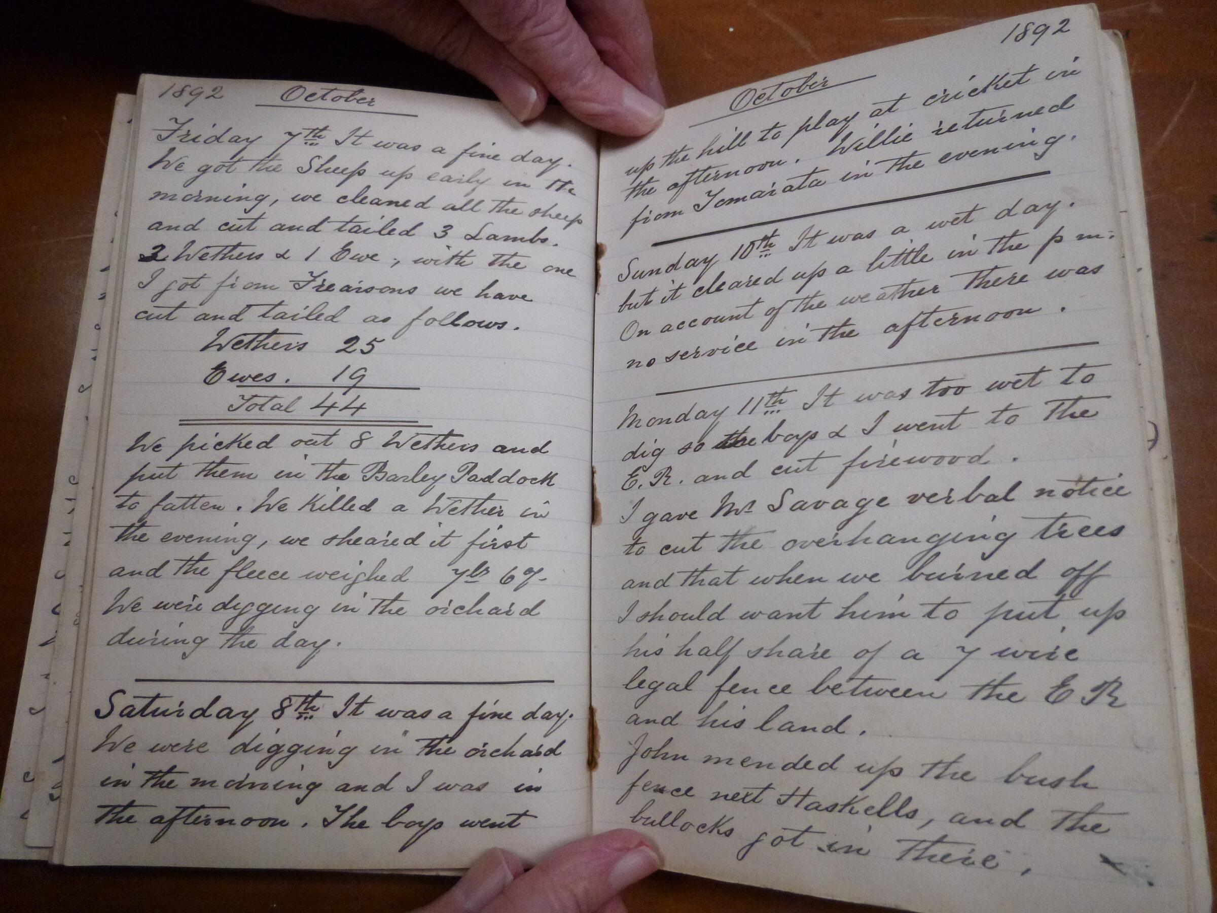 Original CS Clarke diary page