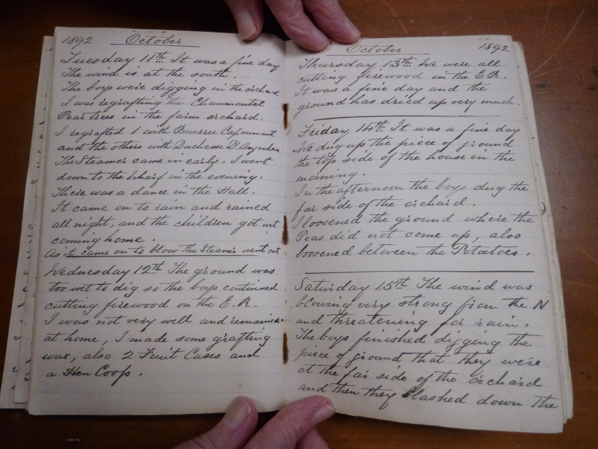 Original CS Clarke diary page