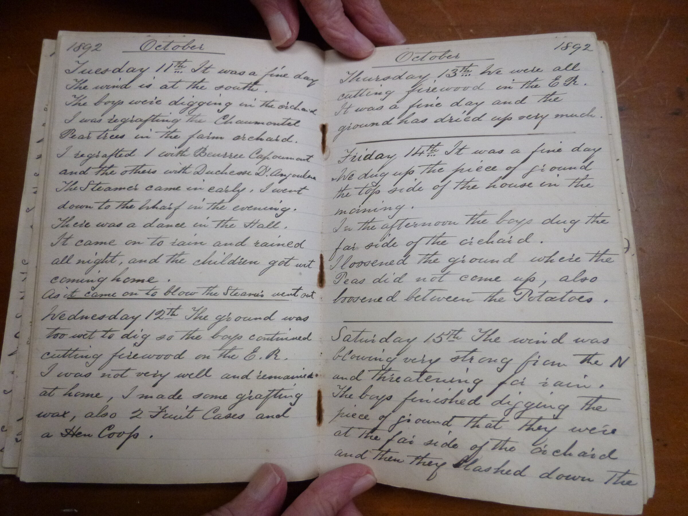 Original CS Clarke diary page