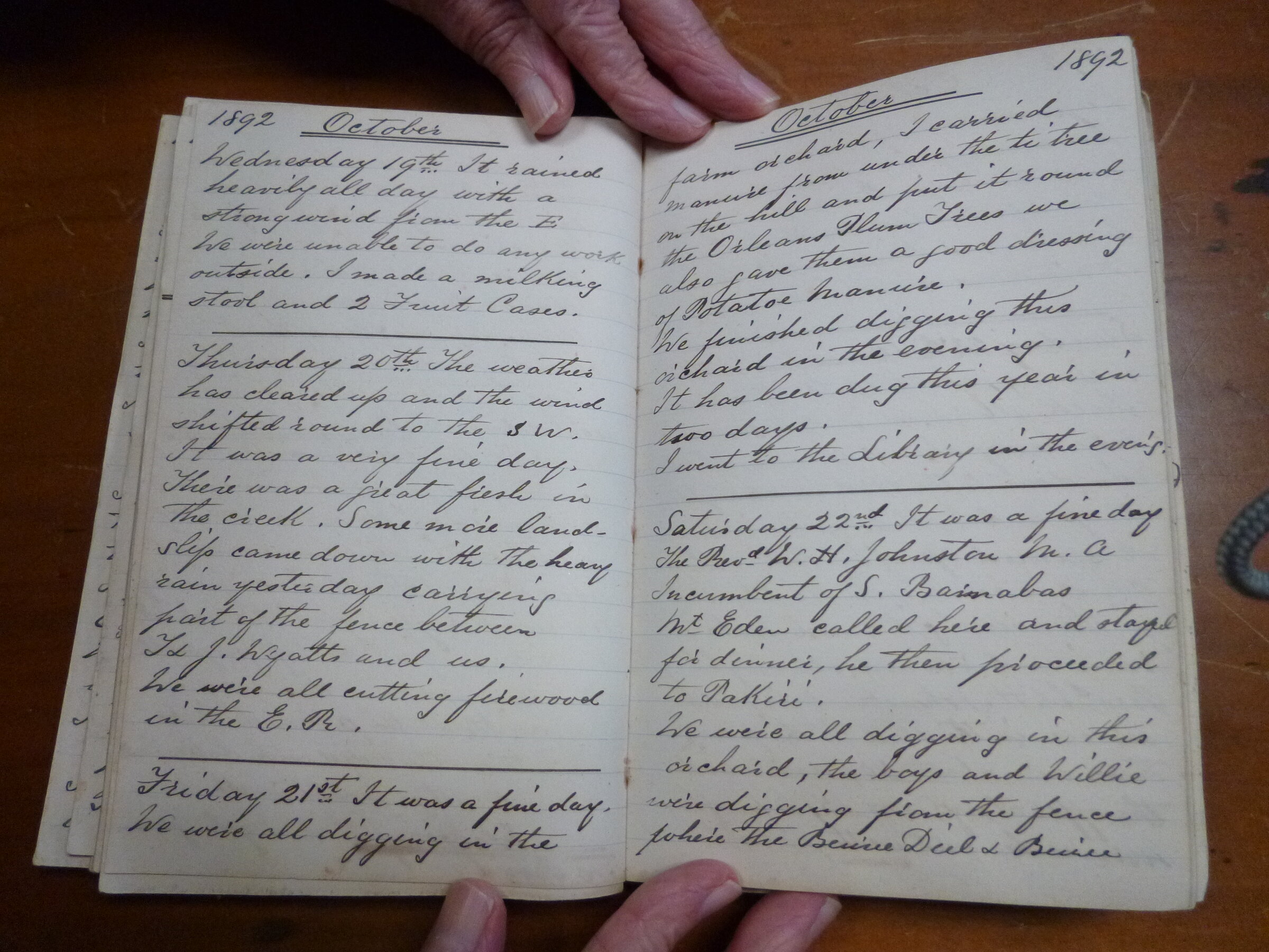 Original CS Clarke diary page