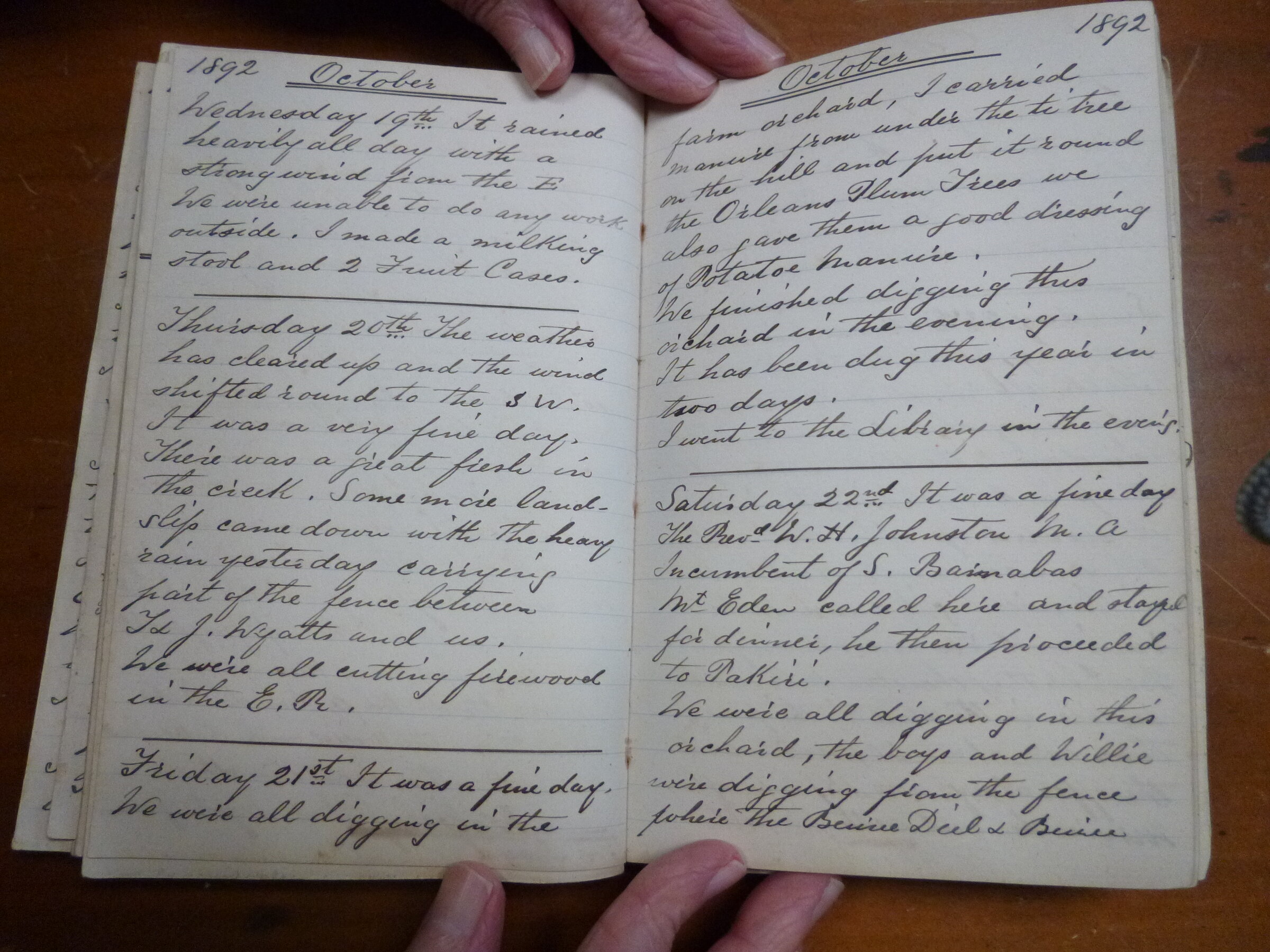 Original CS Clarke diary page