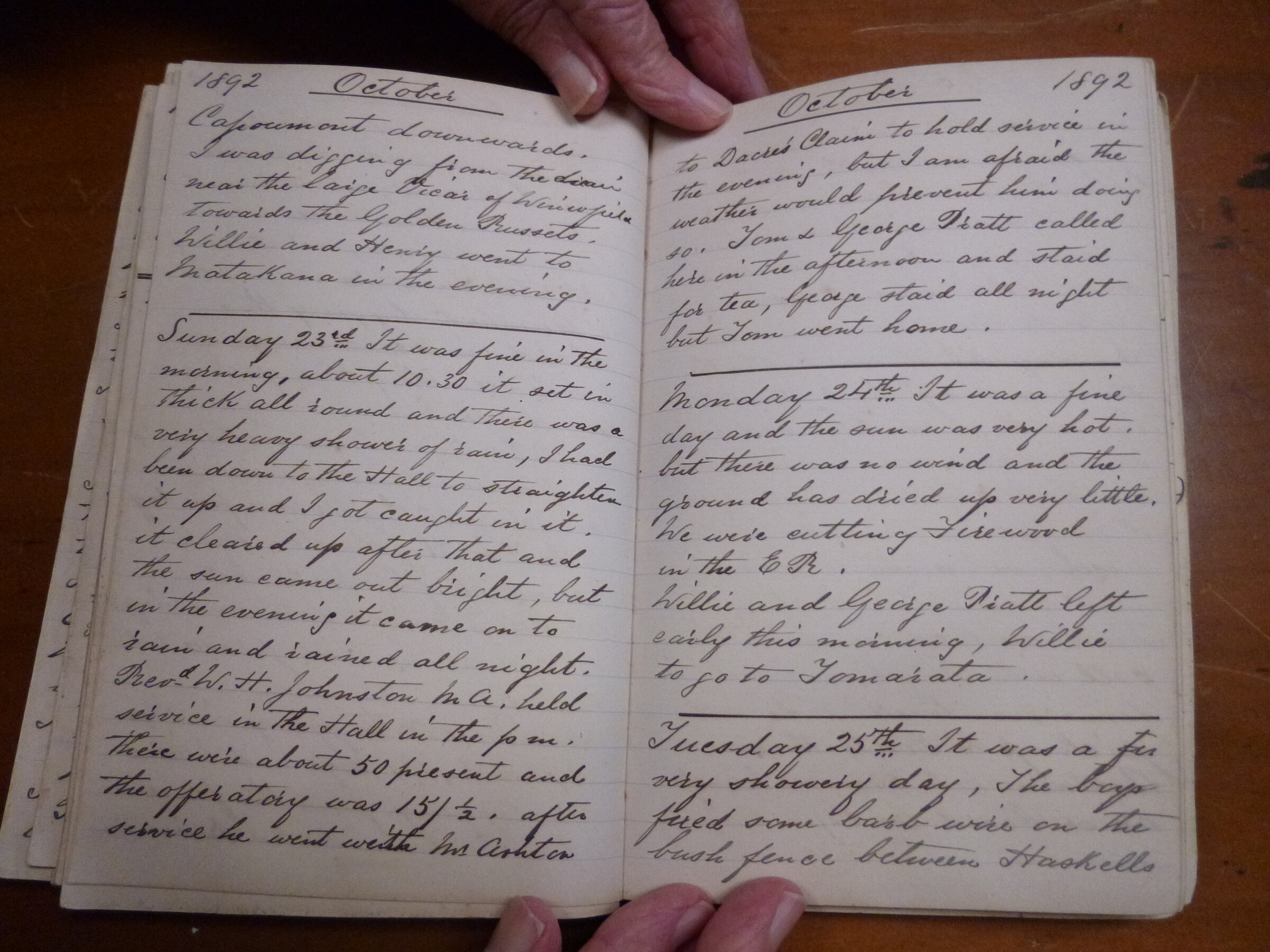 Original CS Clarke diary page