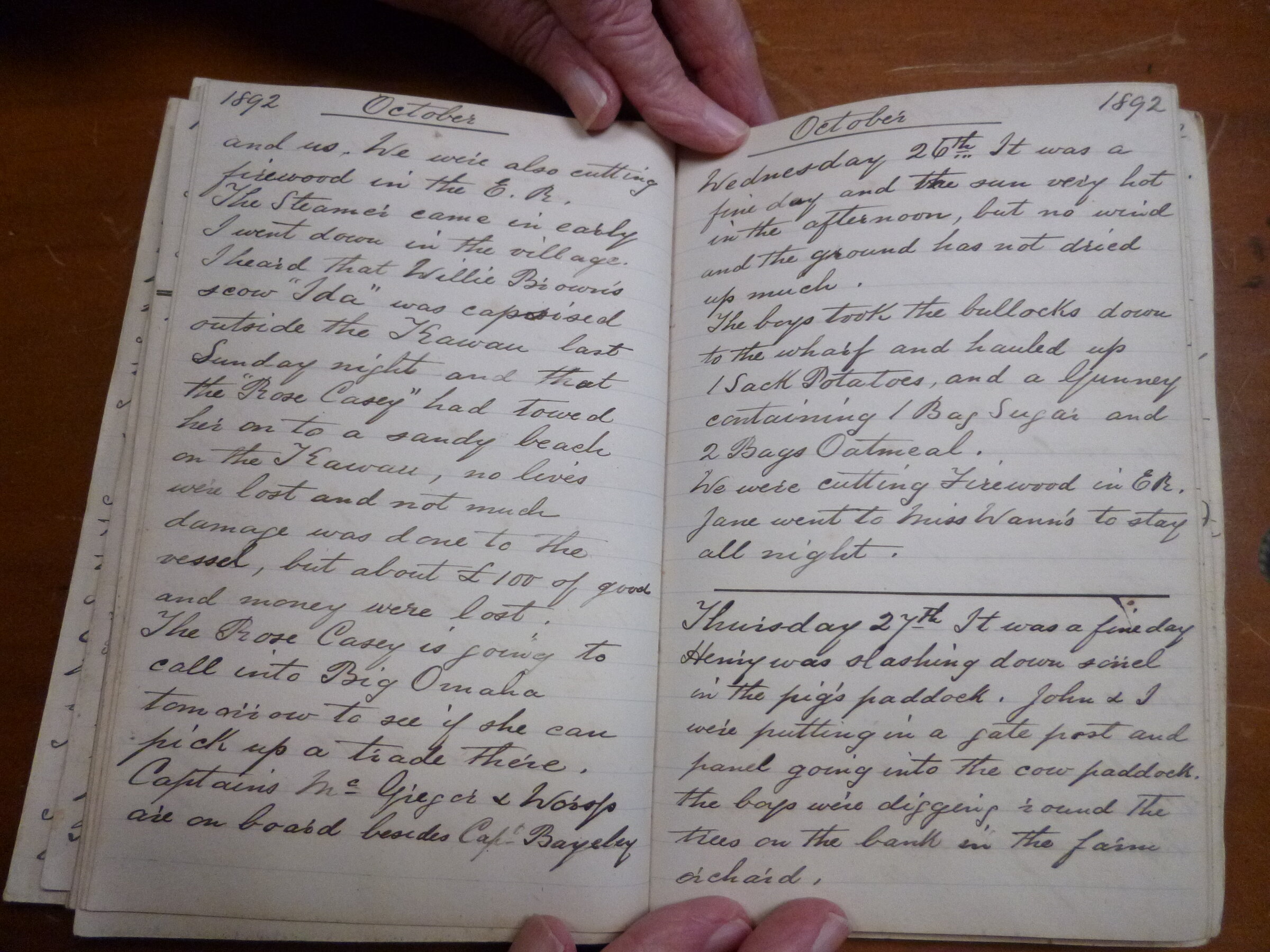Original CS Clarke diary page