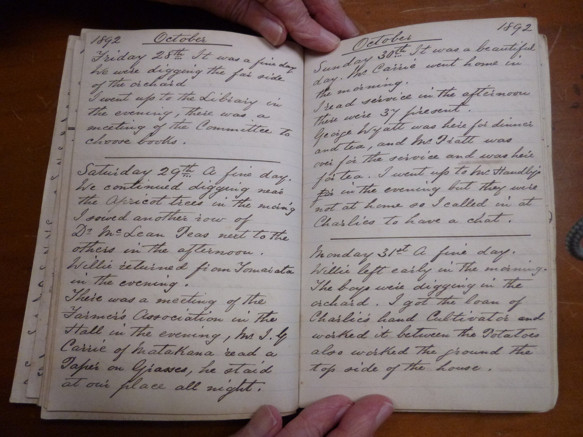 Original CS Clarke diary page