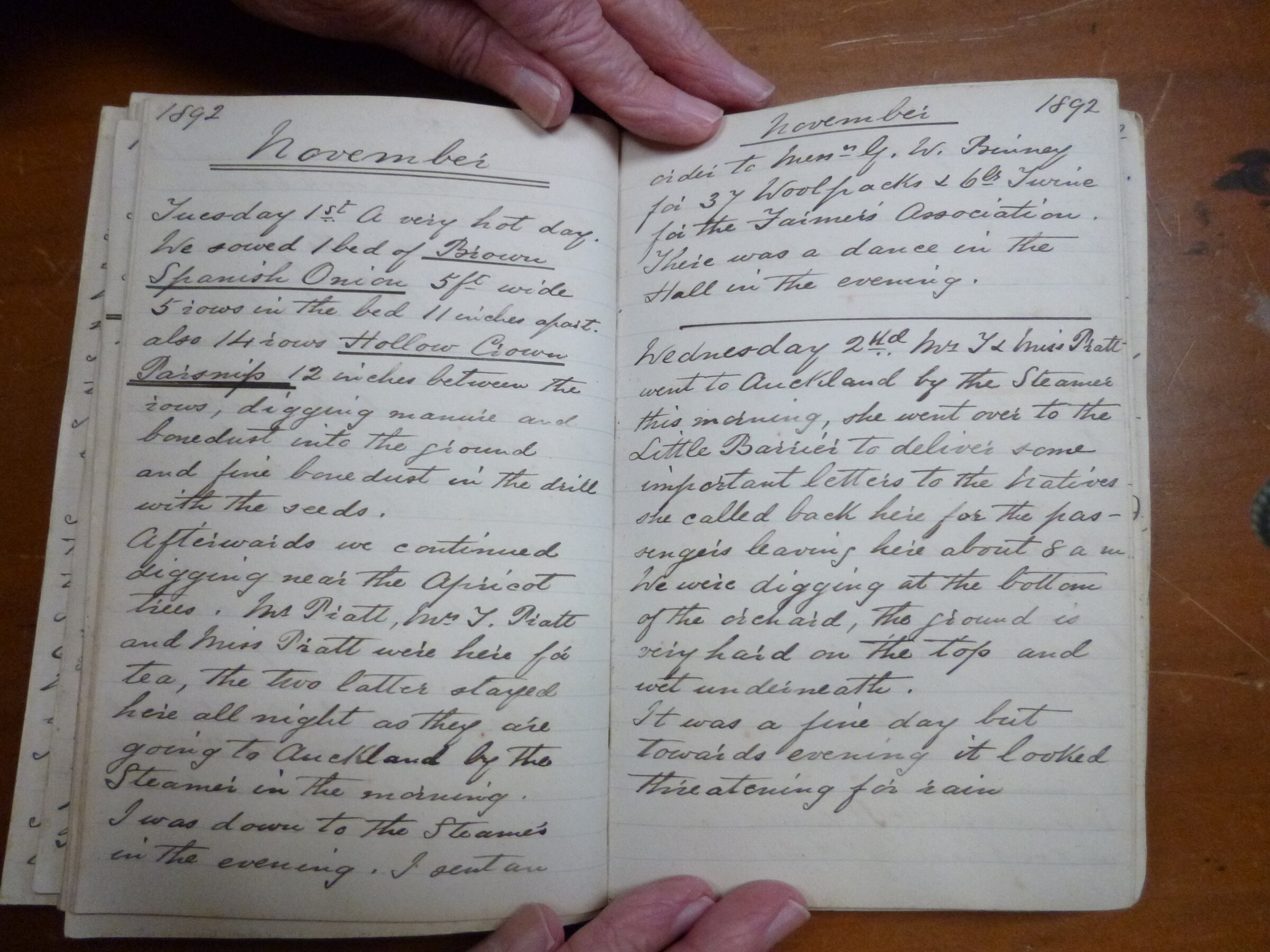 Original CS Clarke diary page
