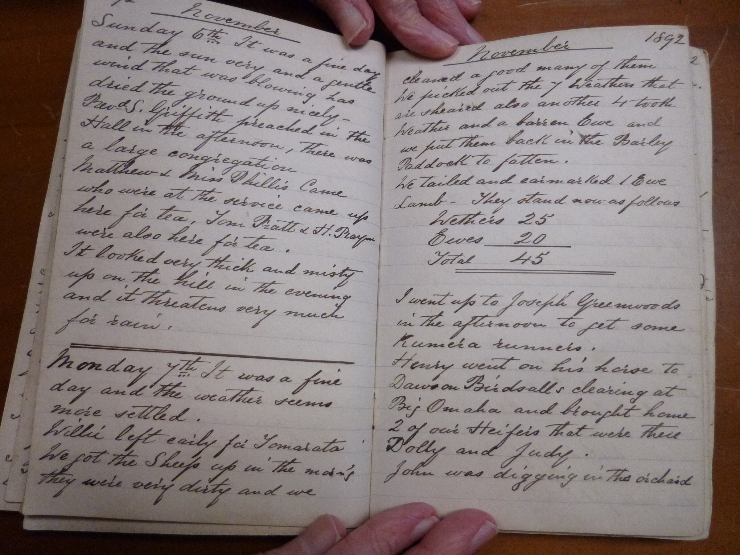 Original CS Clarke diary page