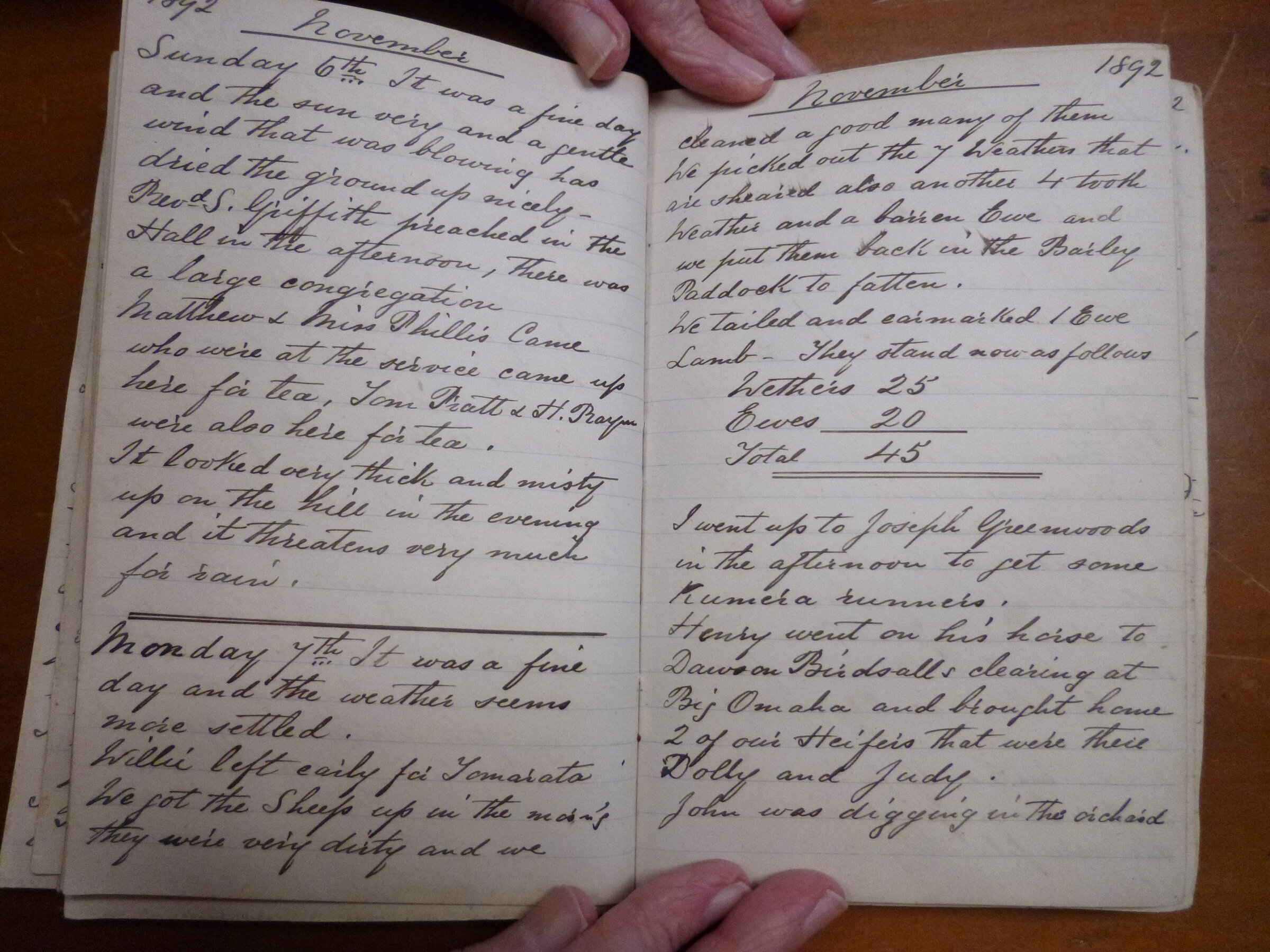 Original CS Clarke diary page
