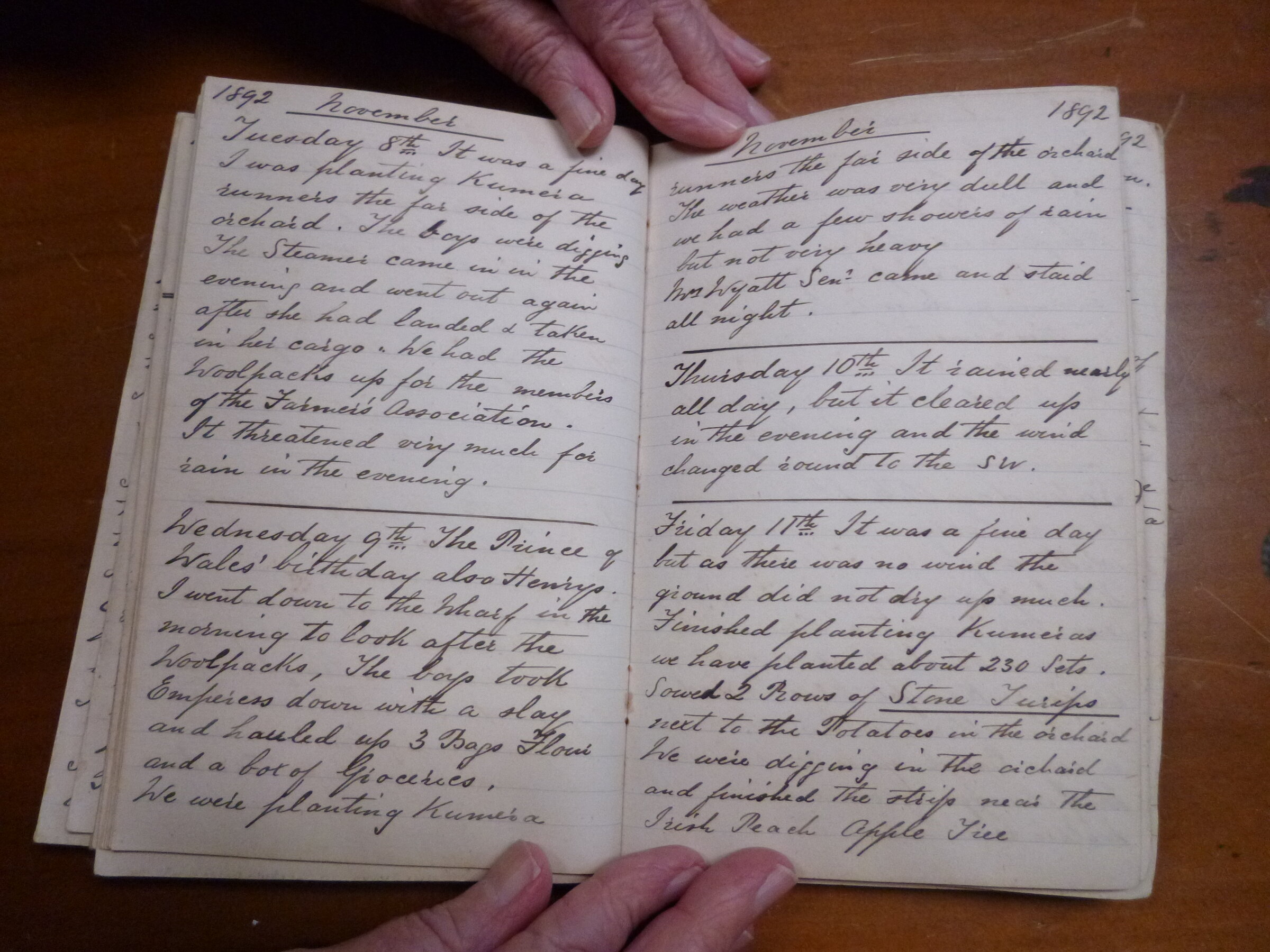 Original CS Clarke diary page