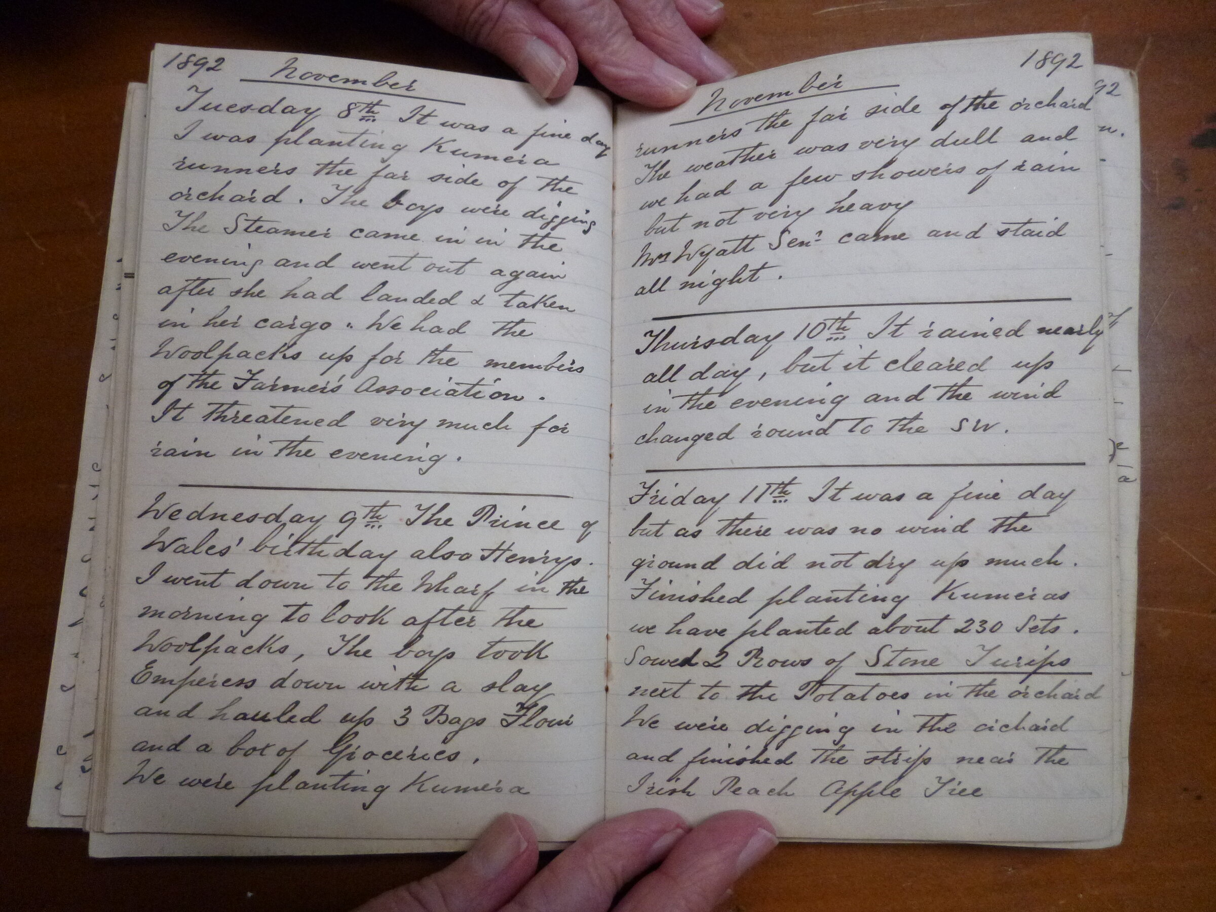 Original CS Clarke diary page