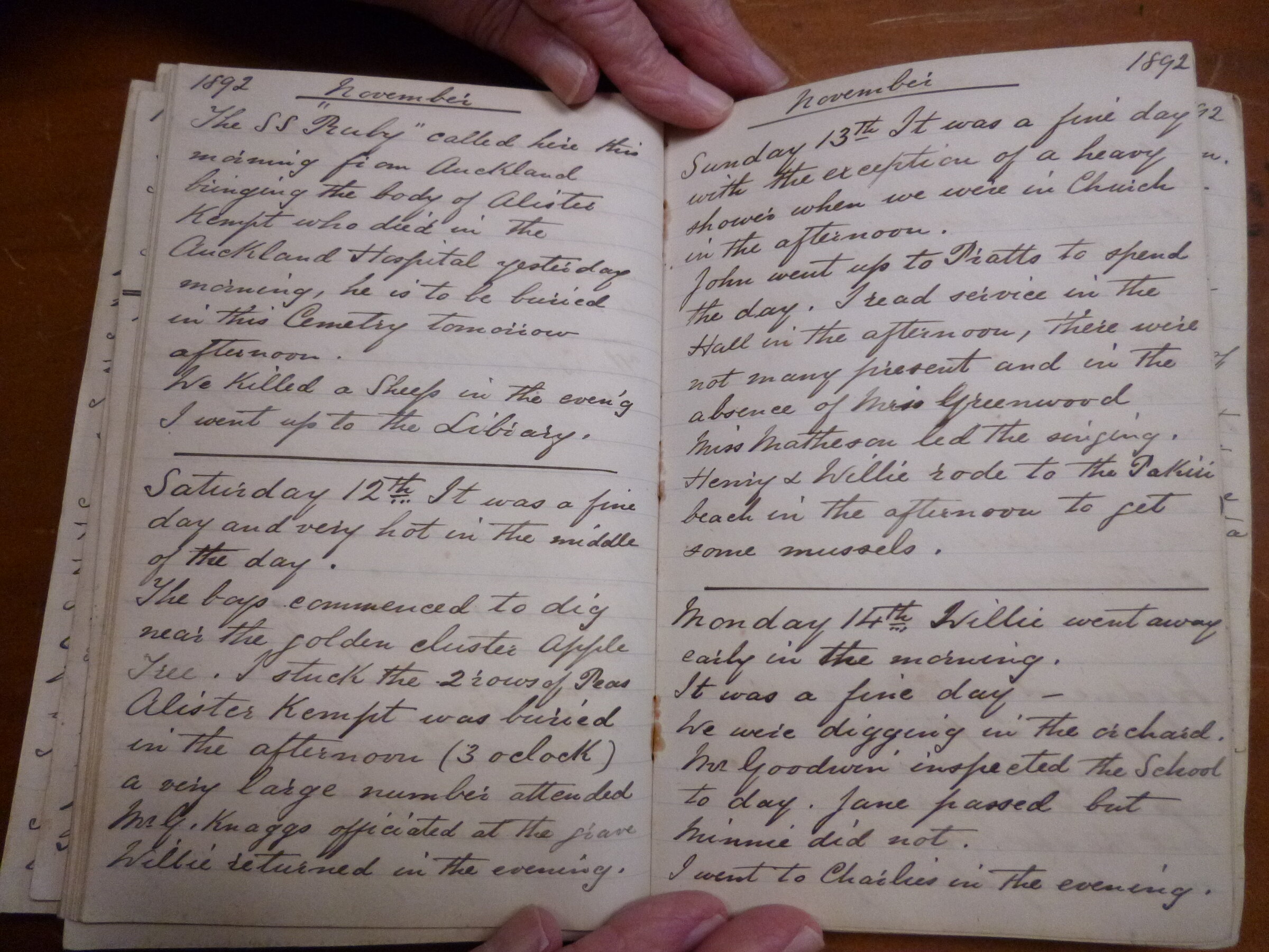 Original CS Clarke diary page