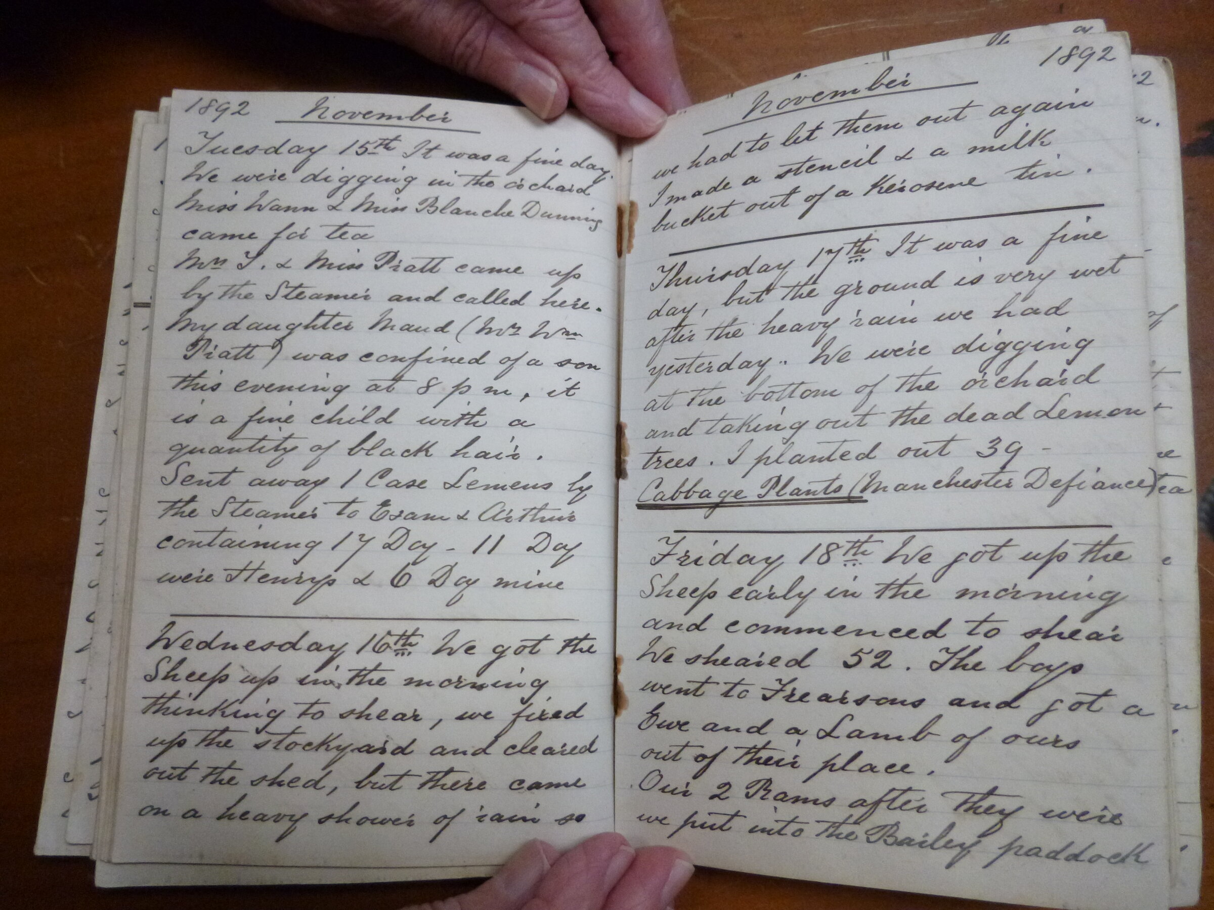 Original CS Clarke diary page