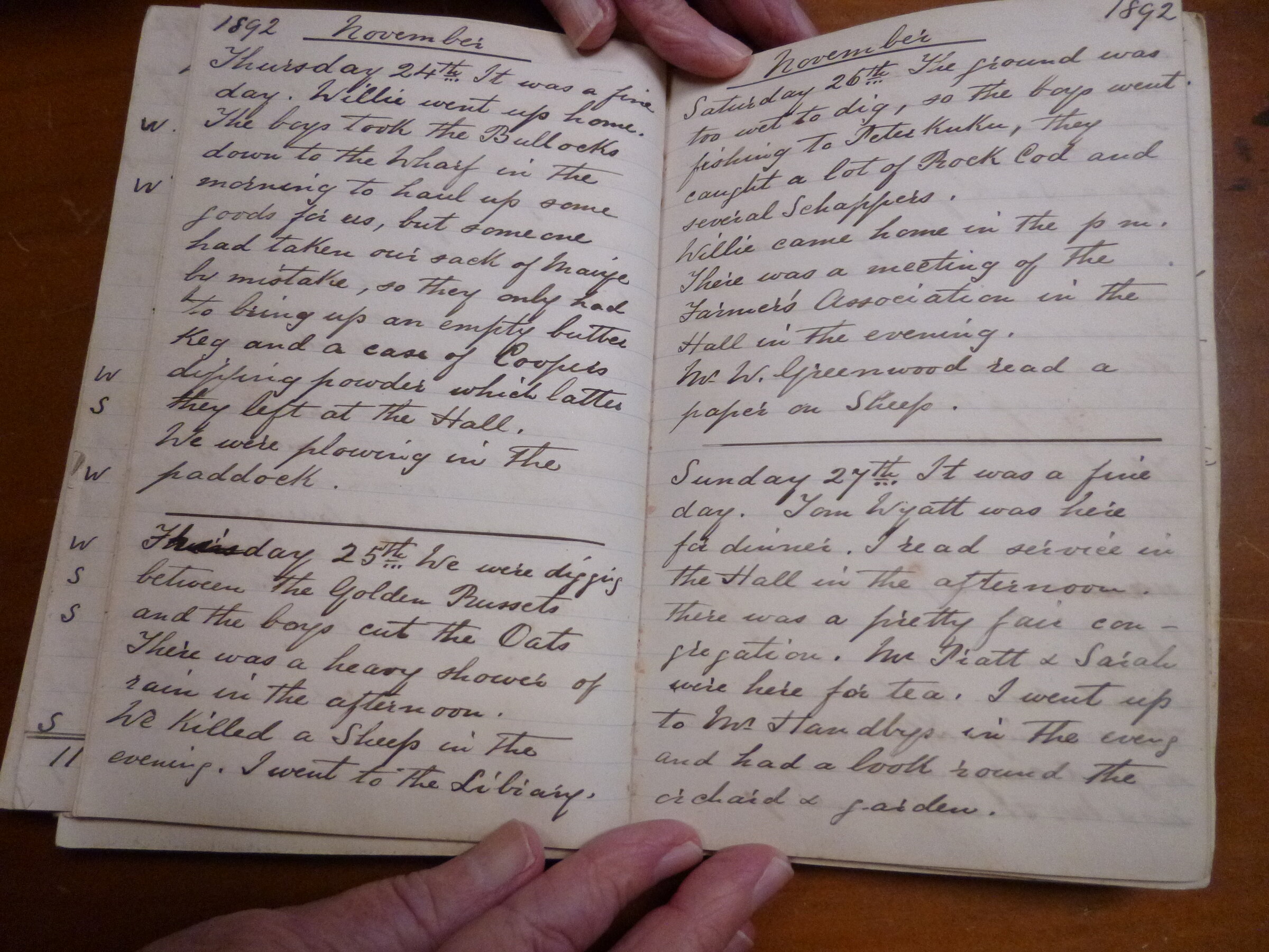 Original CS Clarke diary page