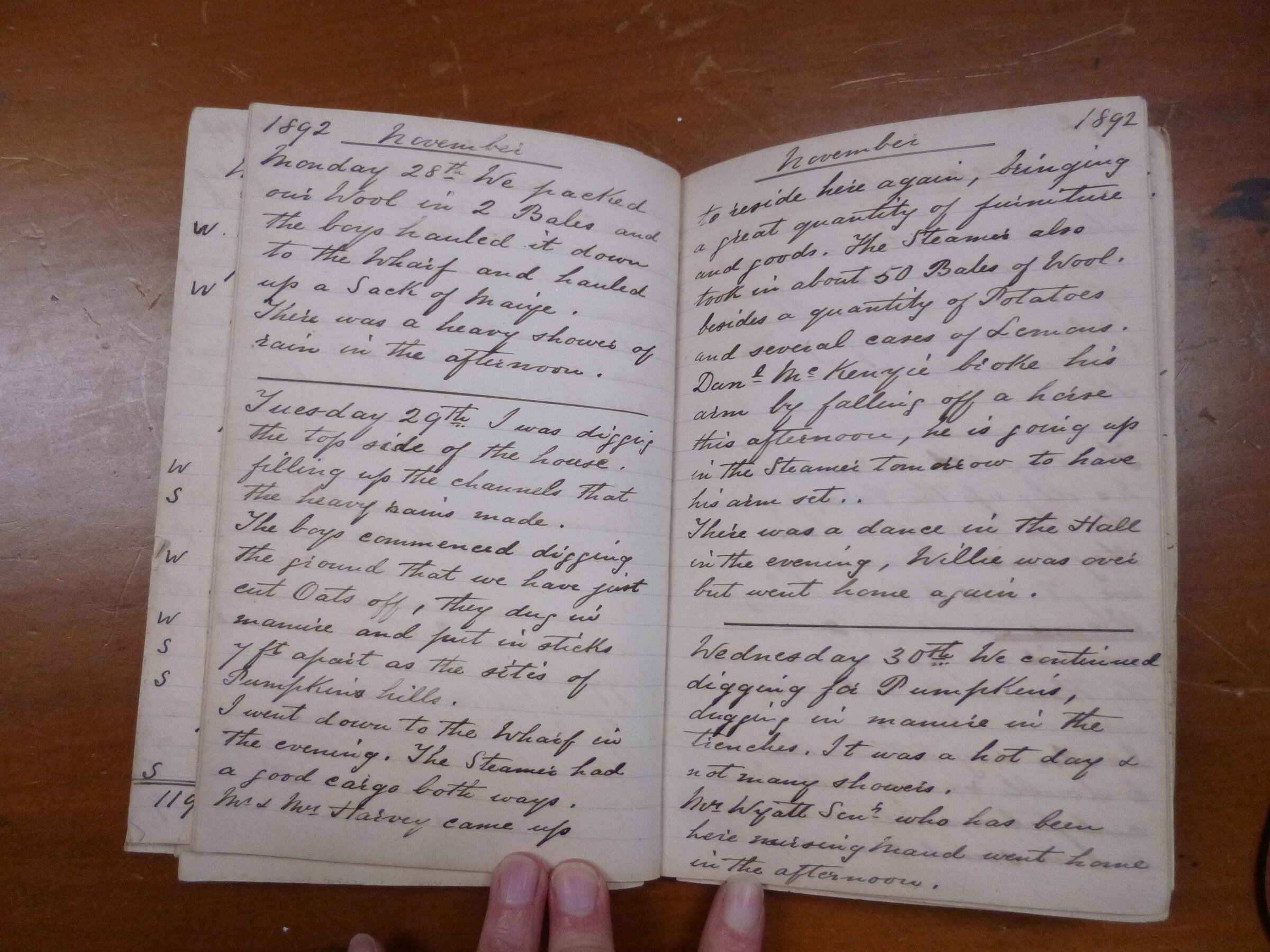 Original CS Clarke diary page