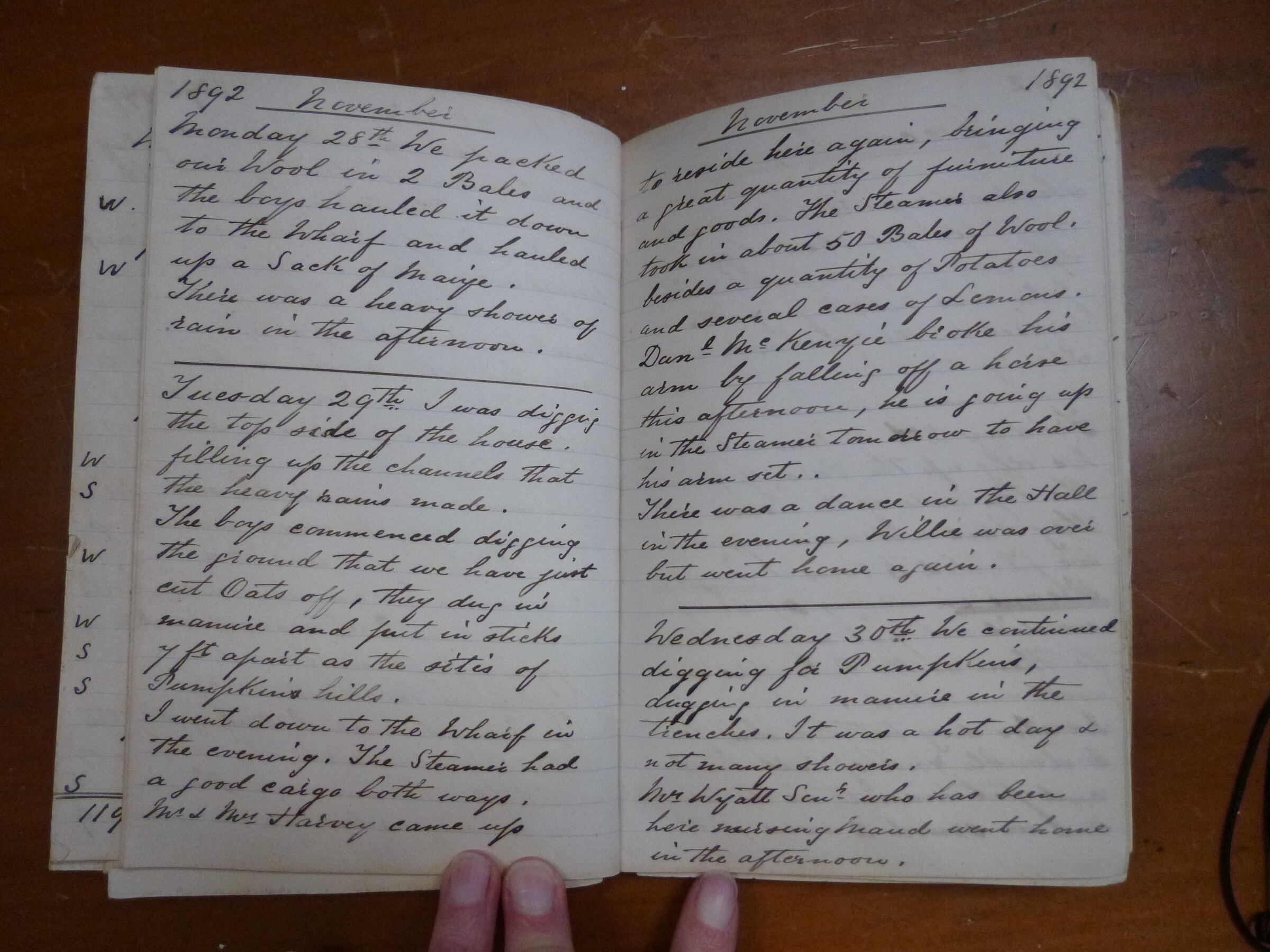 Original CS Clarke diary page
