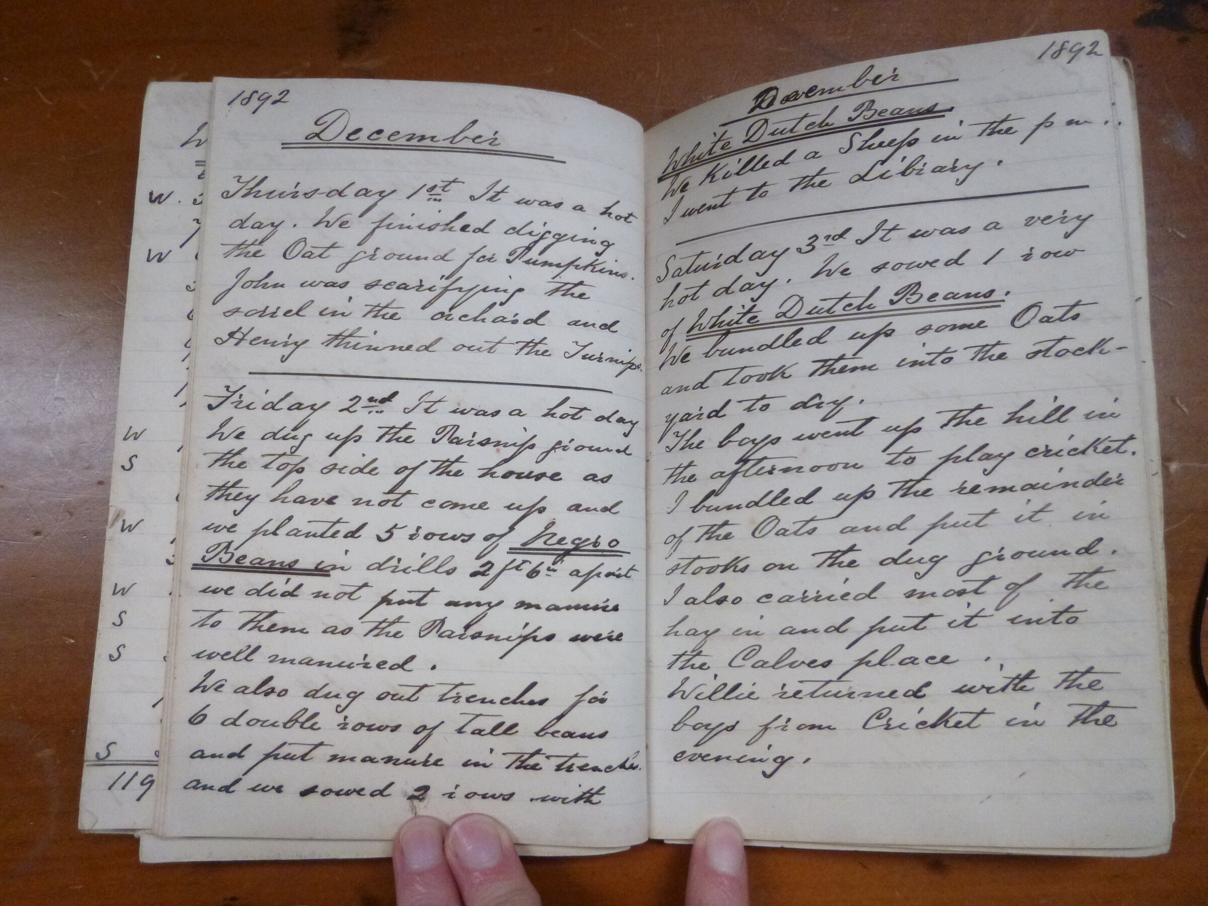 Original CS Clarke diary page
