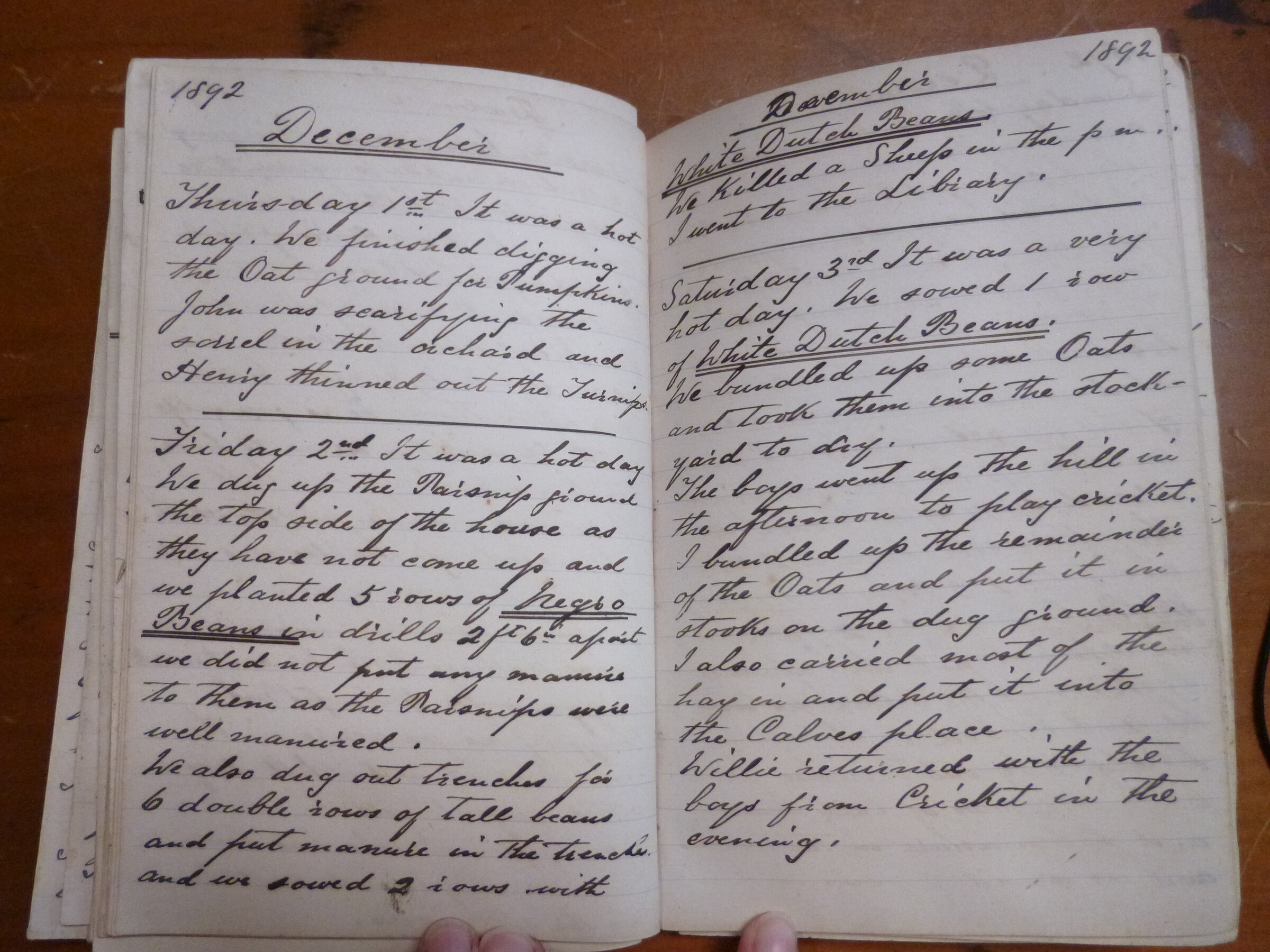 Original CS Clarke diary page