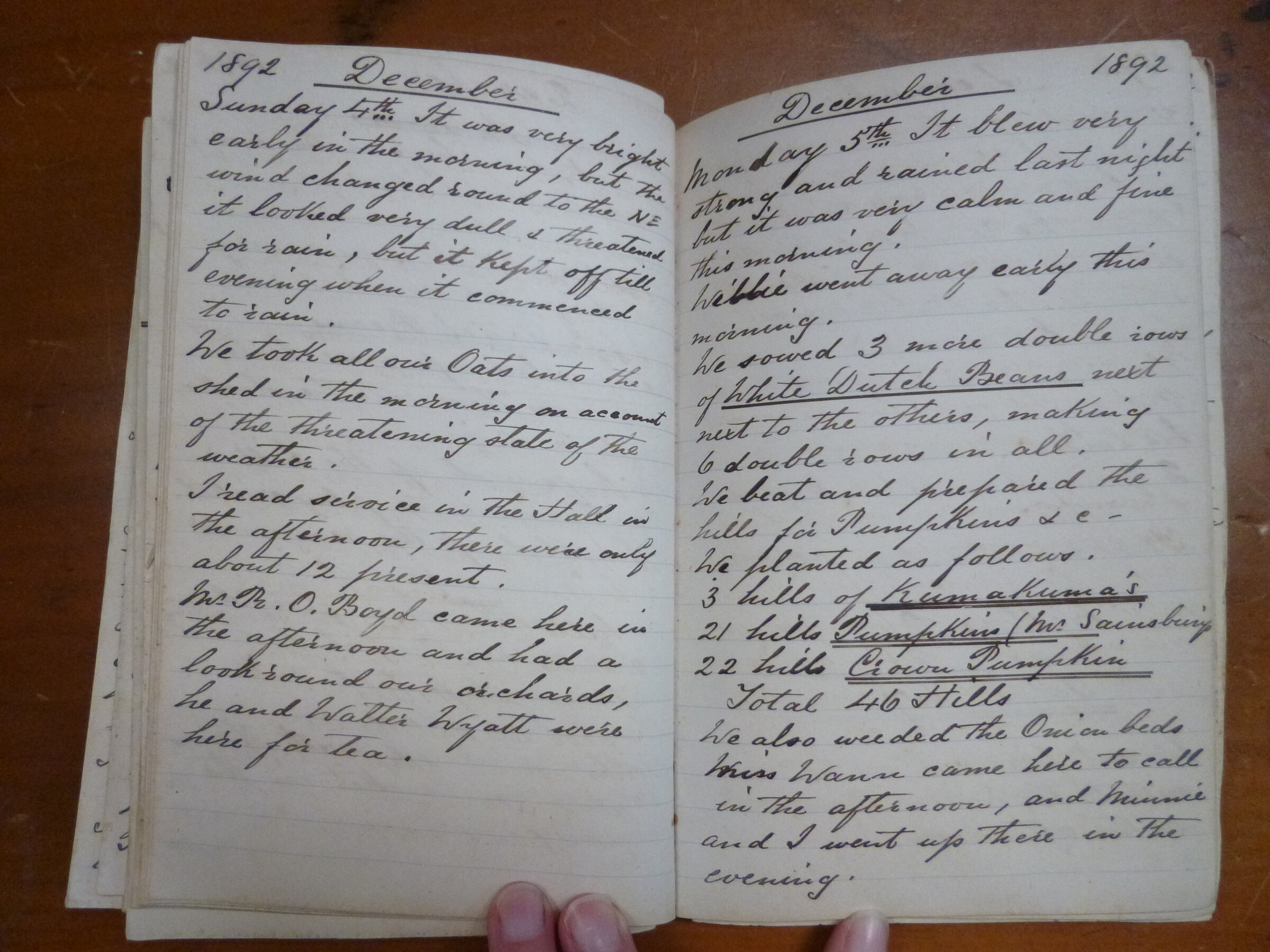 Original CS Clarke diary page