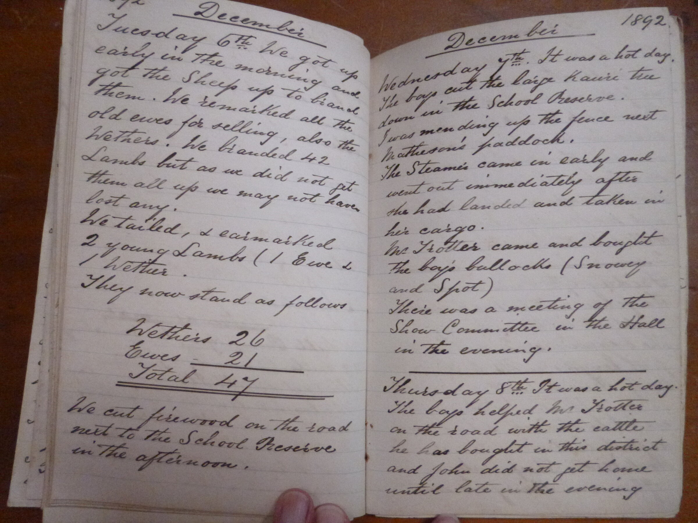 Original CS Clarke diary page