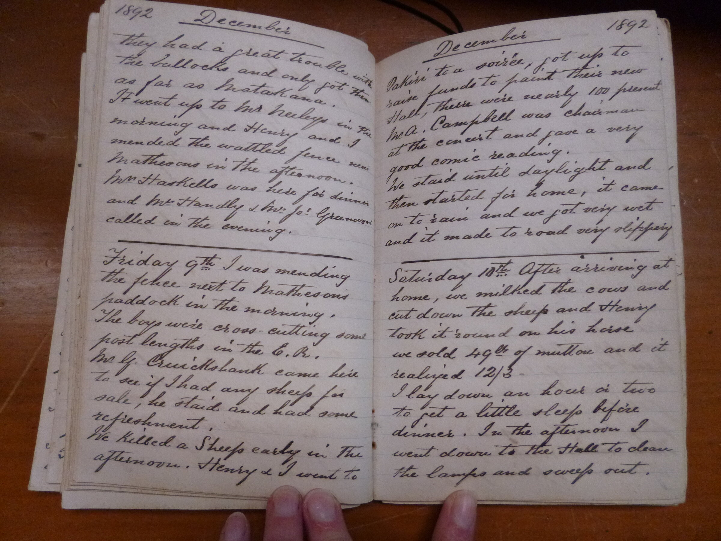 Original CS Clarke diary page