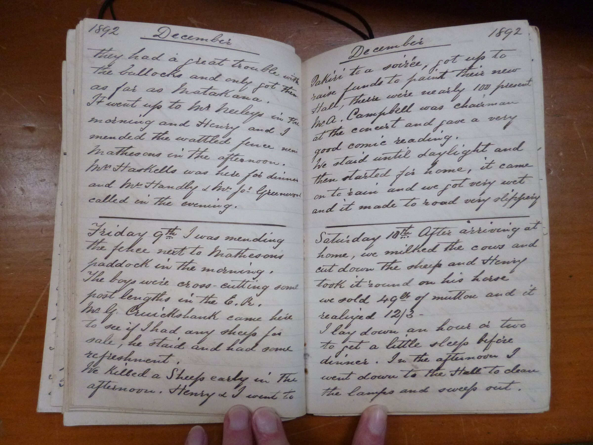 Original CS Clarke diary page