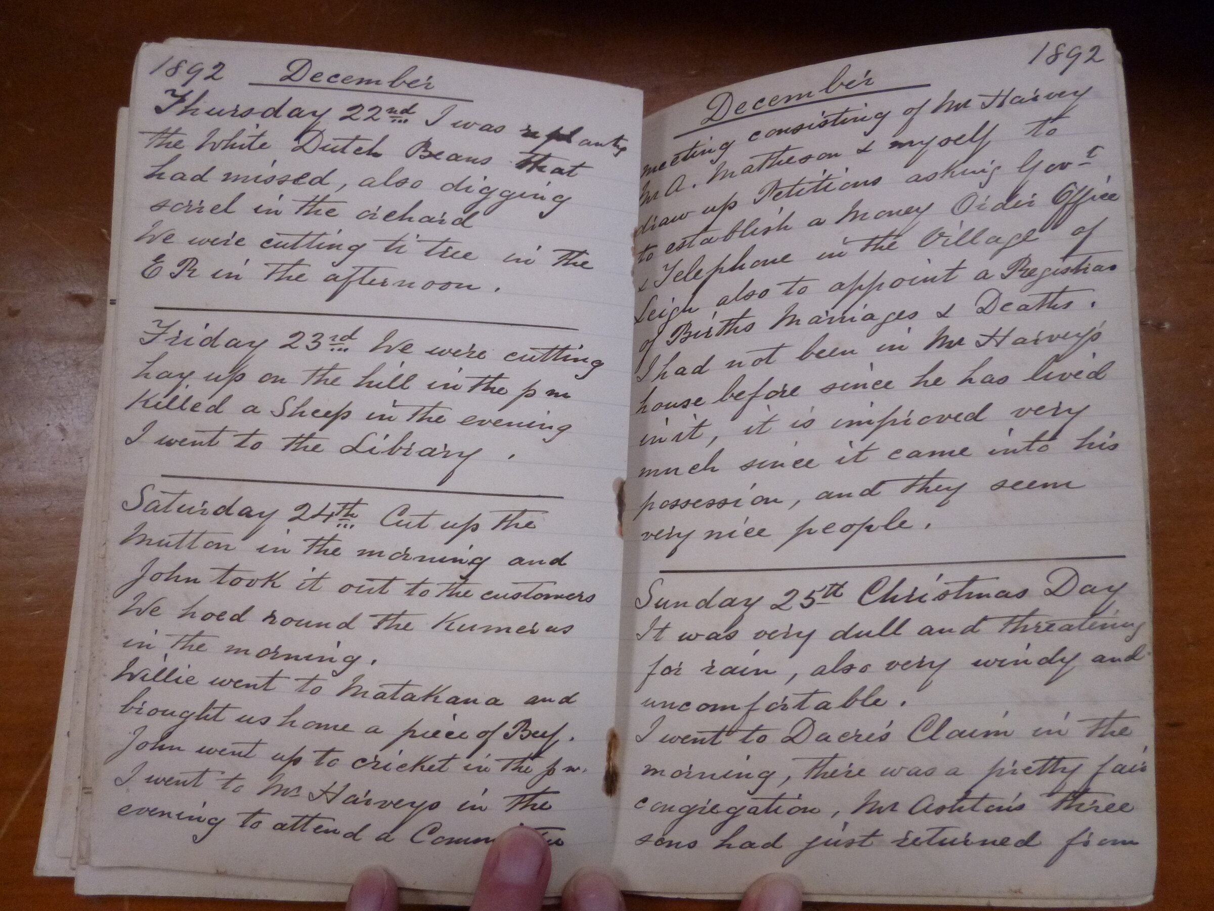 Original CS Clarke diary page