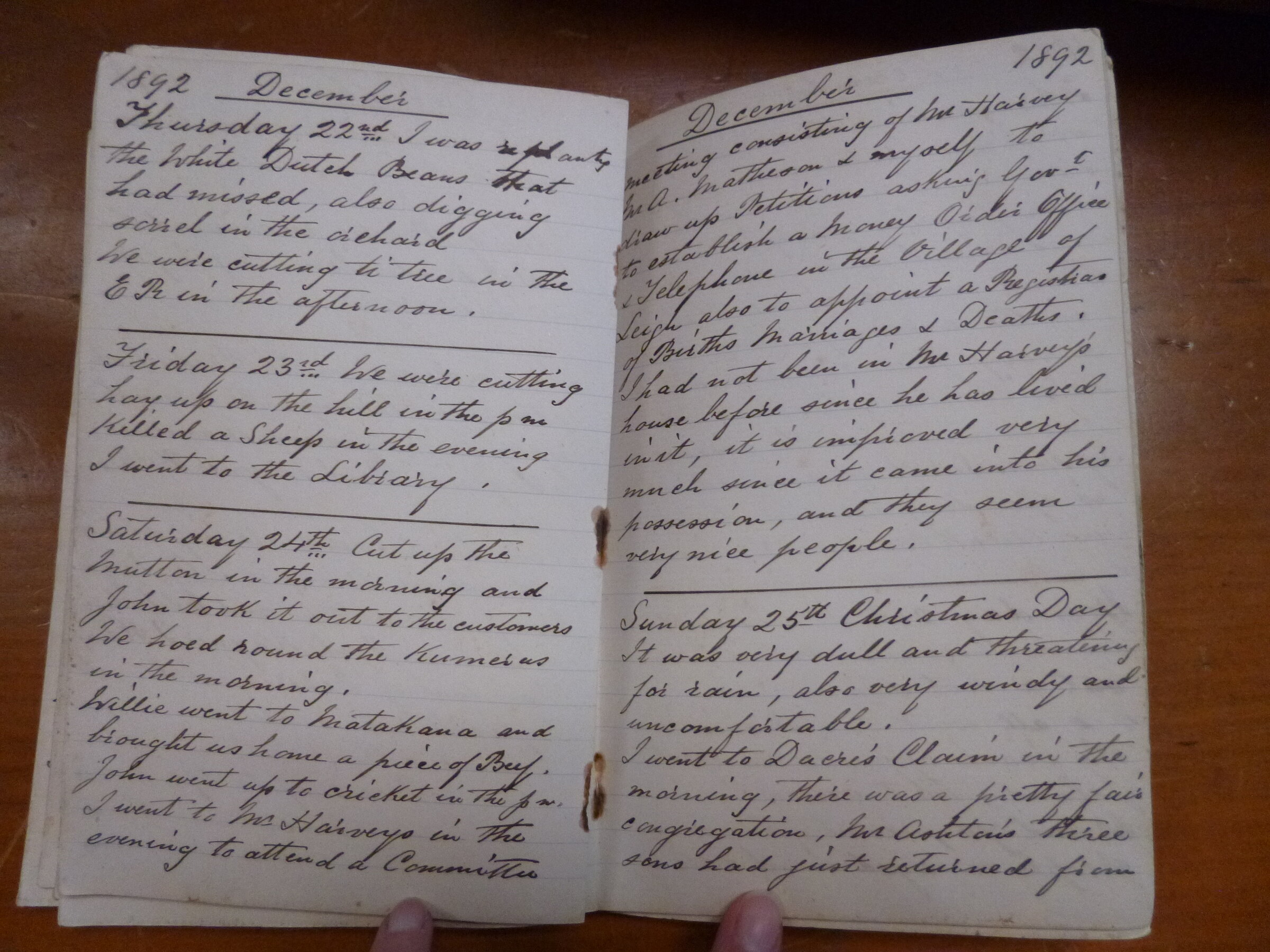 Original CS Clarke diary page