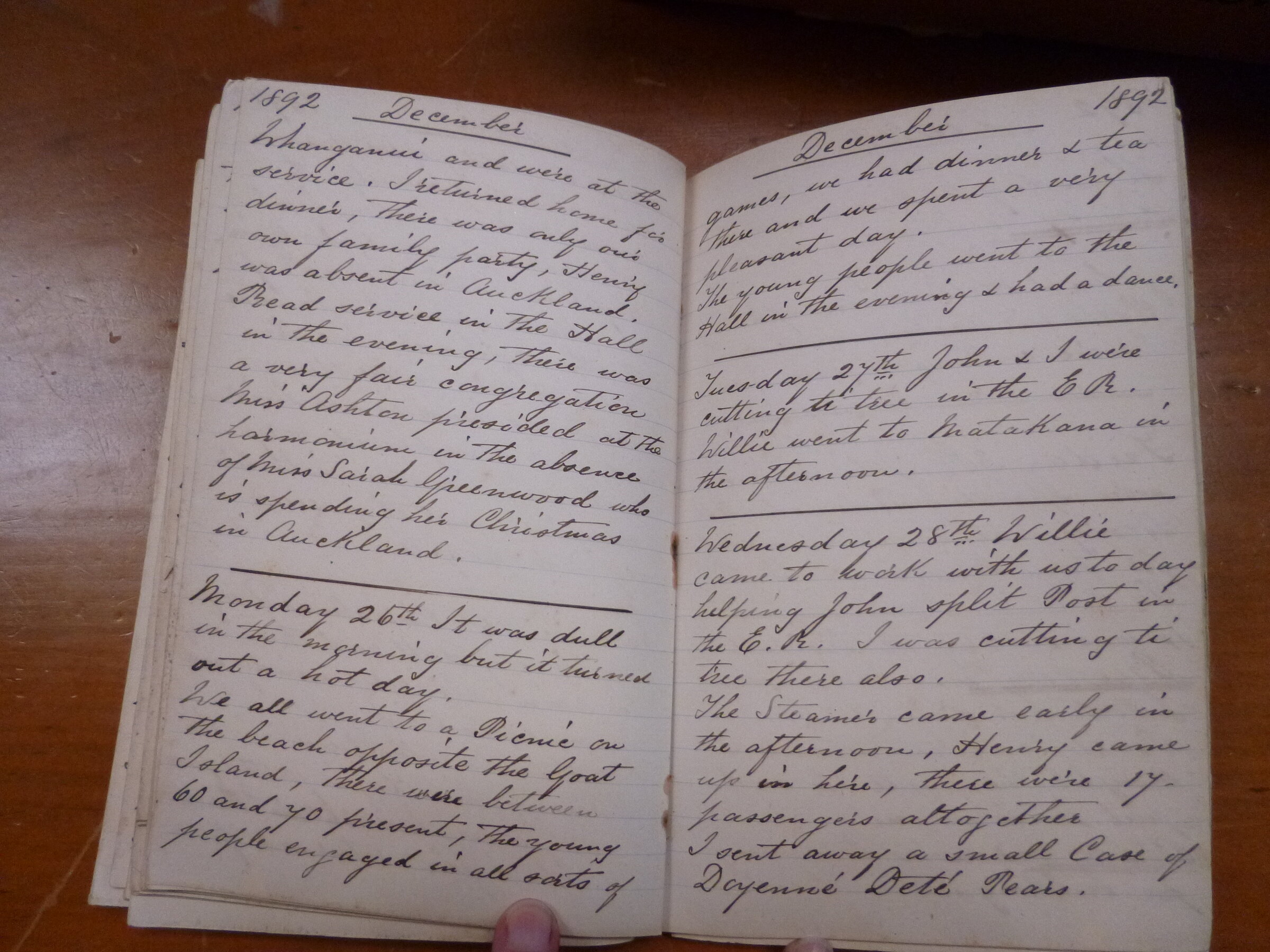 Original CS Clarke diary page