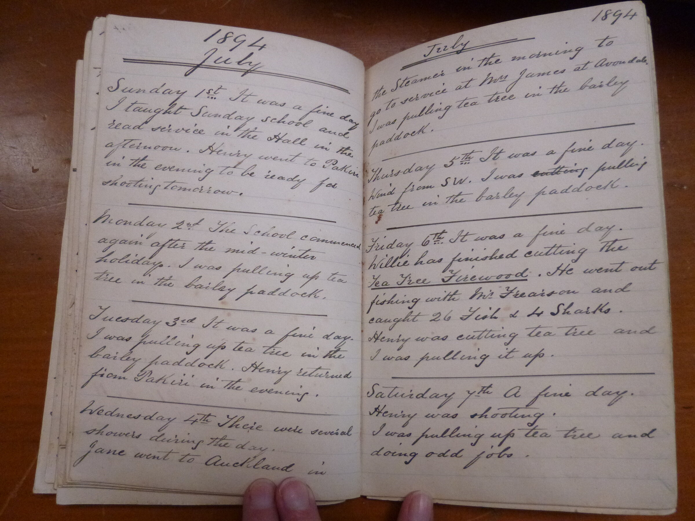 Original CS Clarke diary page