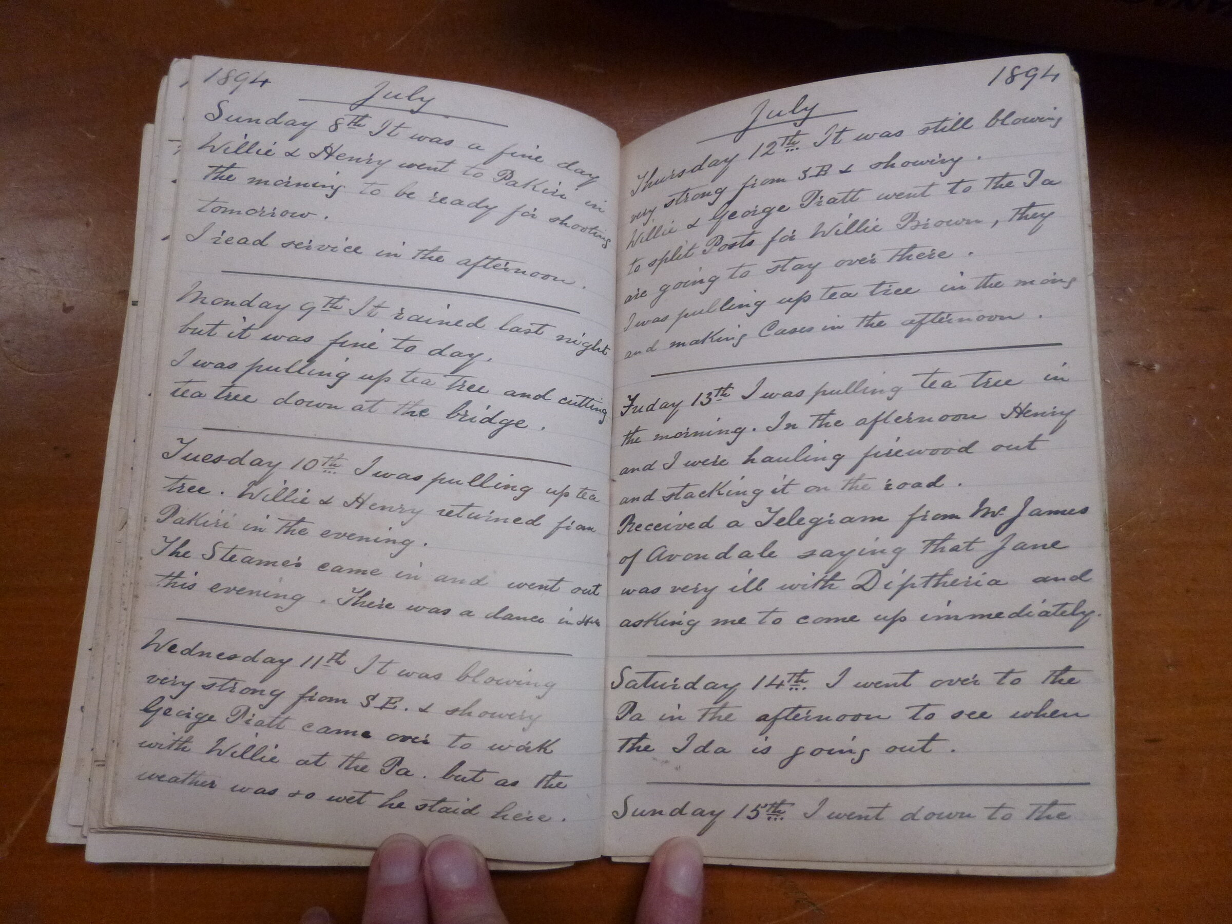 Original CS Clarke diary page