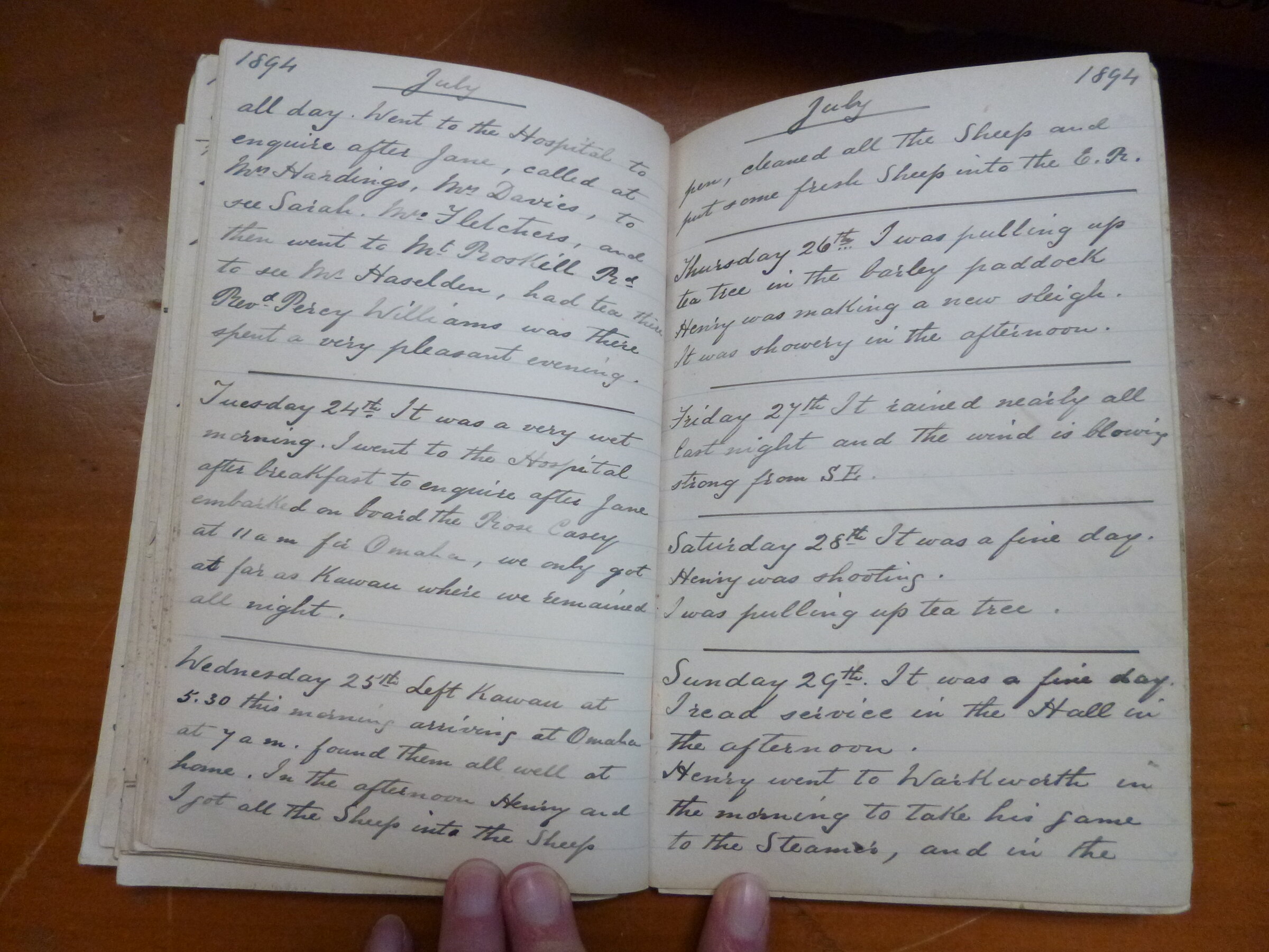 Original CS Clarke diary page