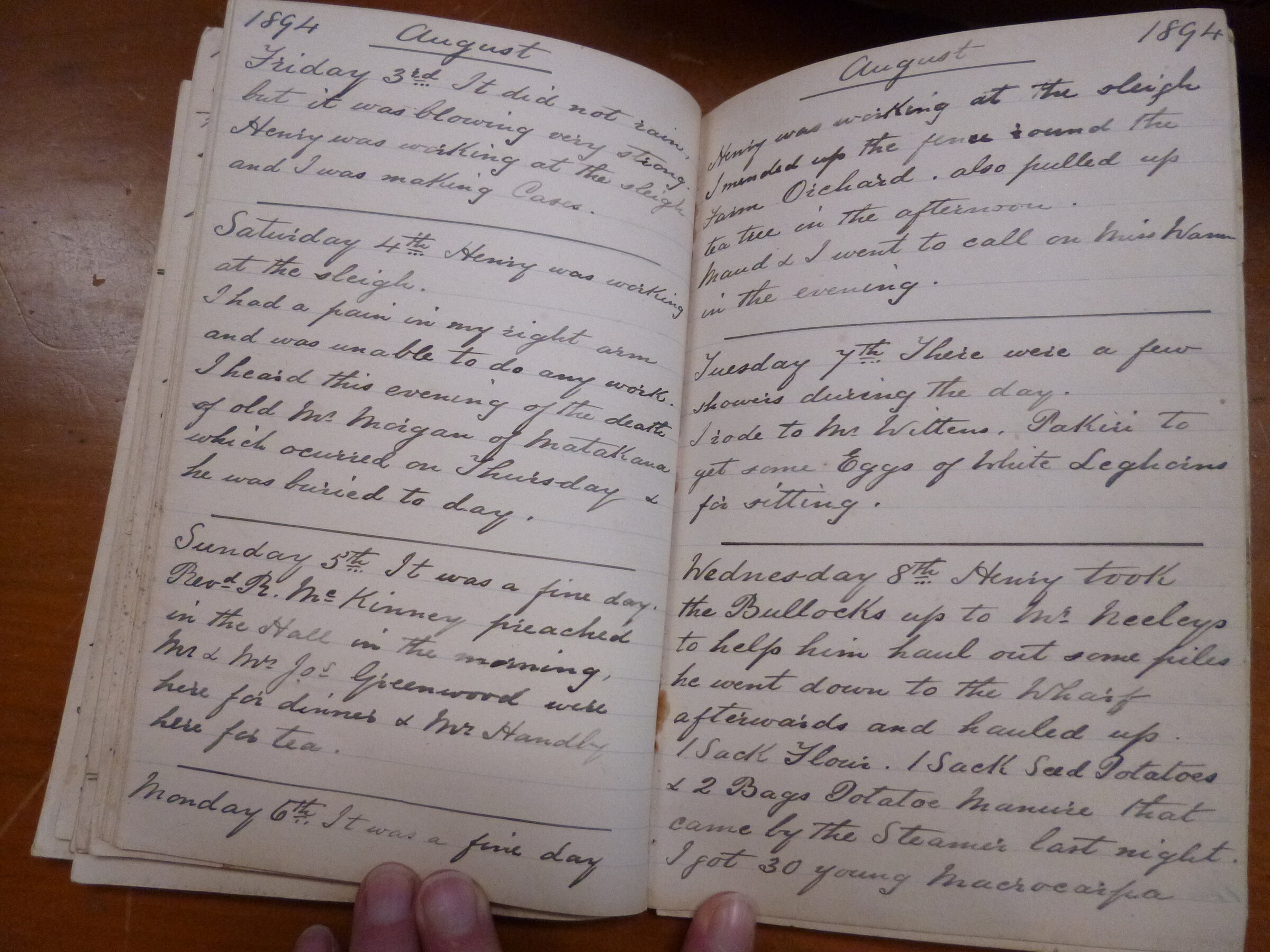 Original CS Clarke diary page