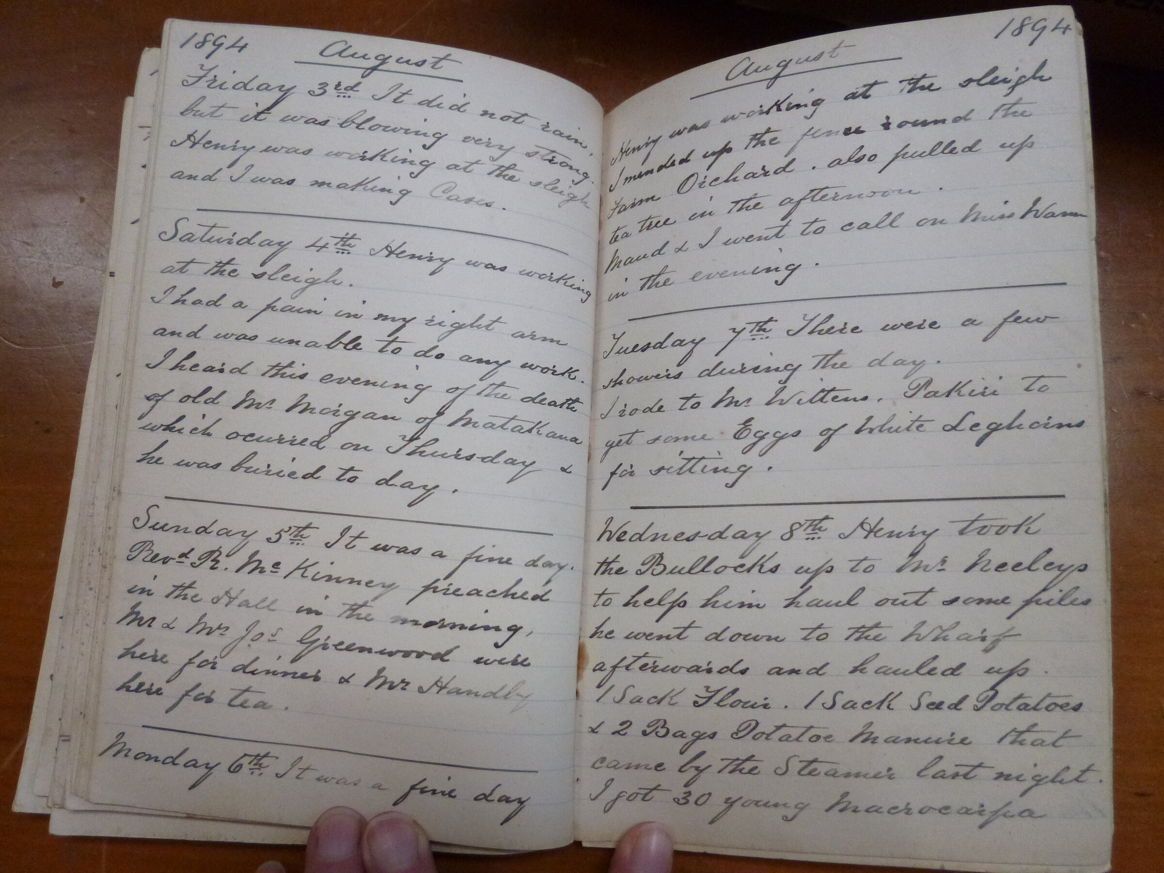 Original CS Clarke diary page
