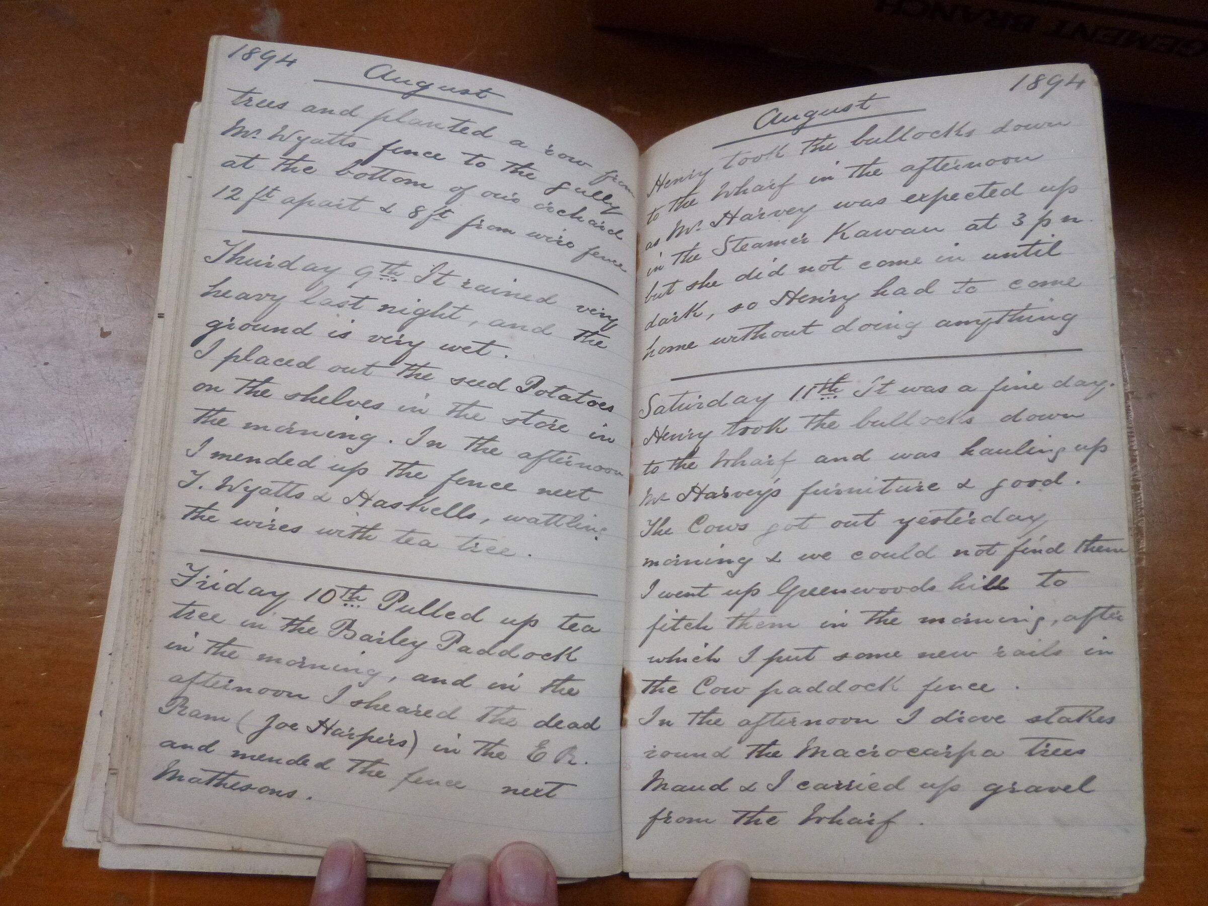 Original CS Clarke diary page