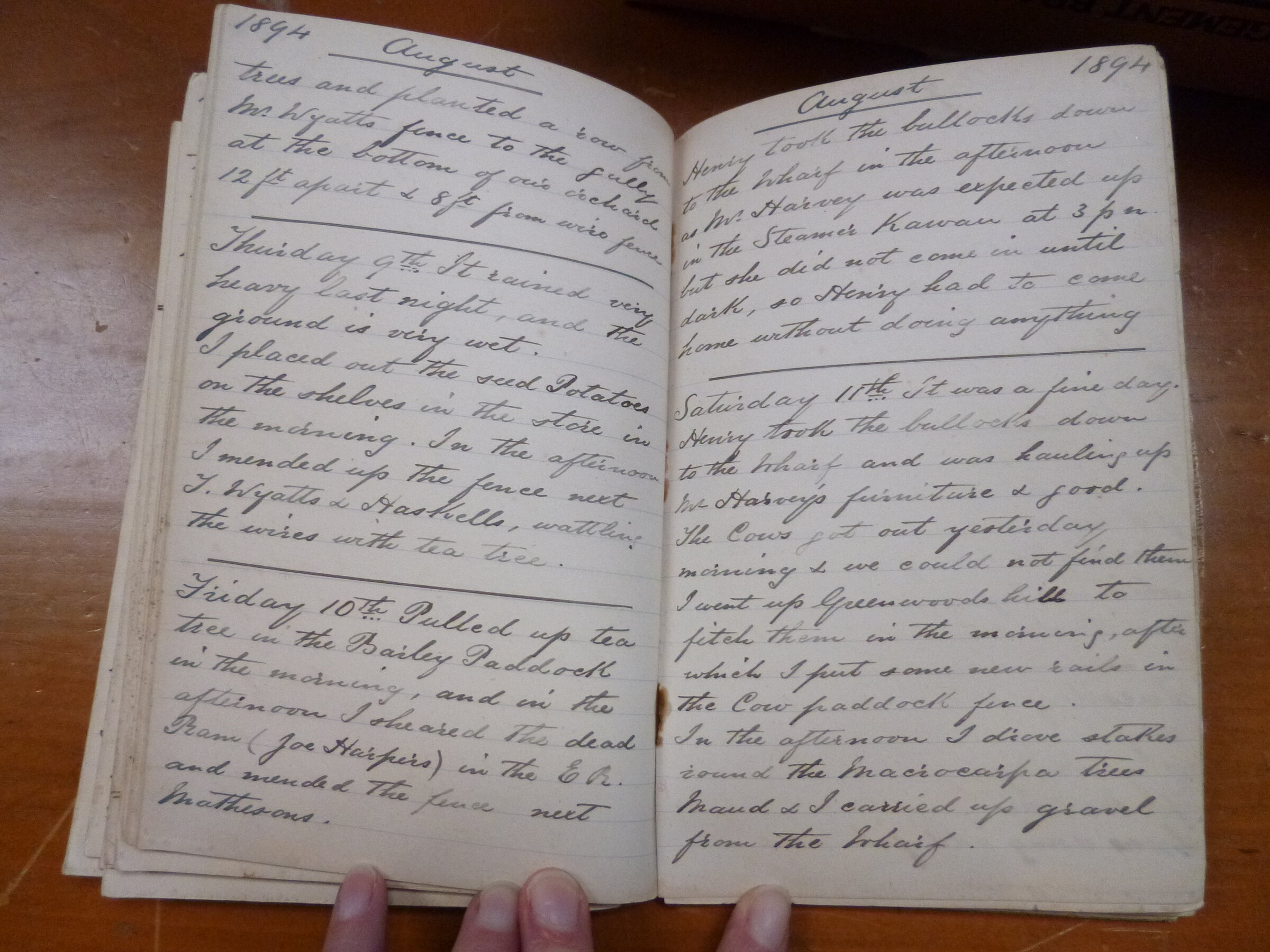 Original CS Clarke diary page