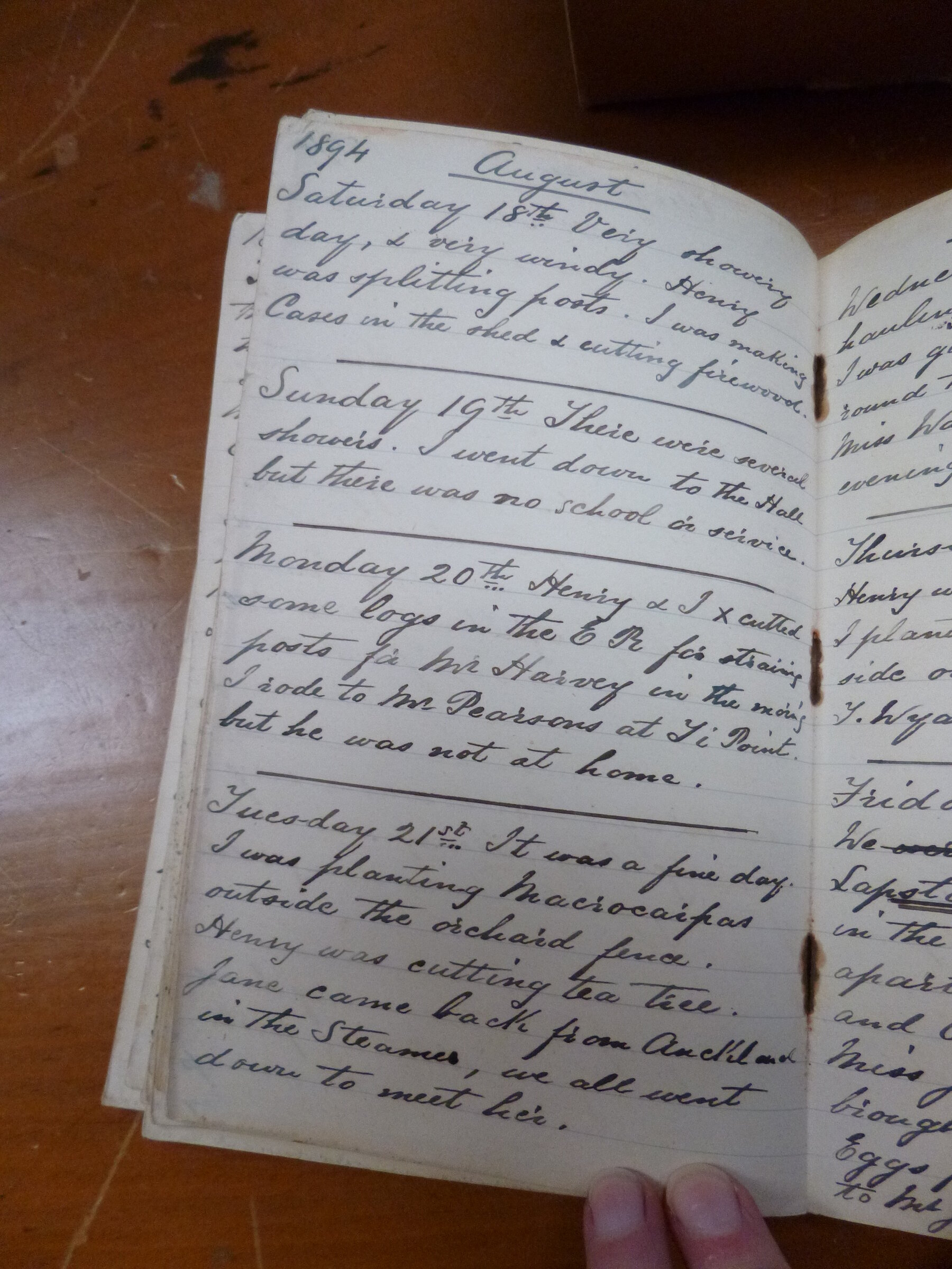 Original CS Clarke diary page