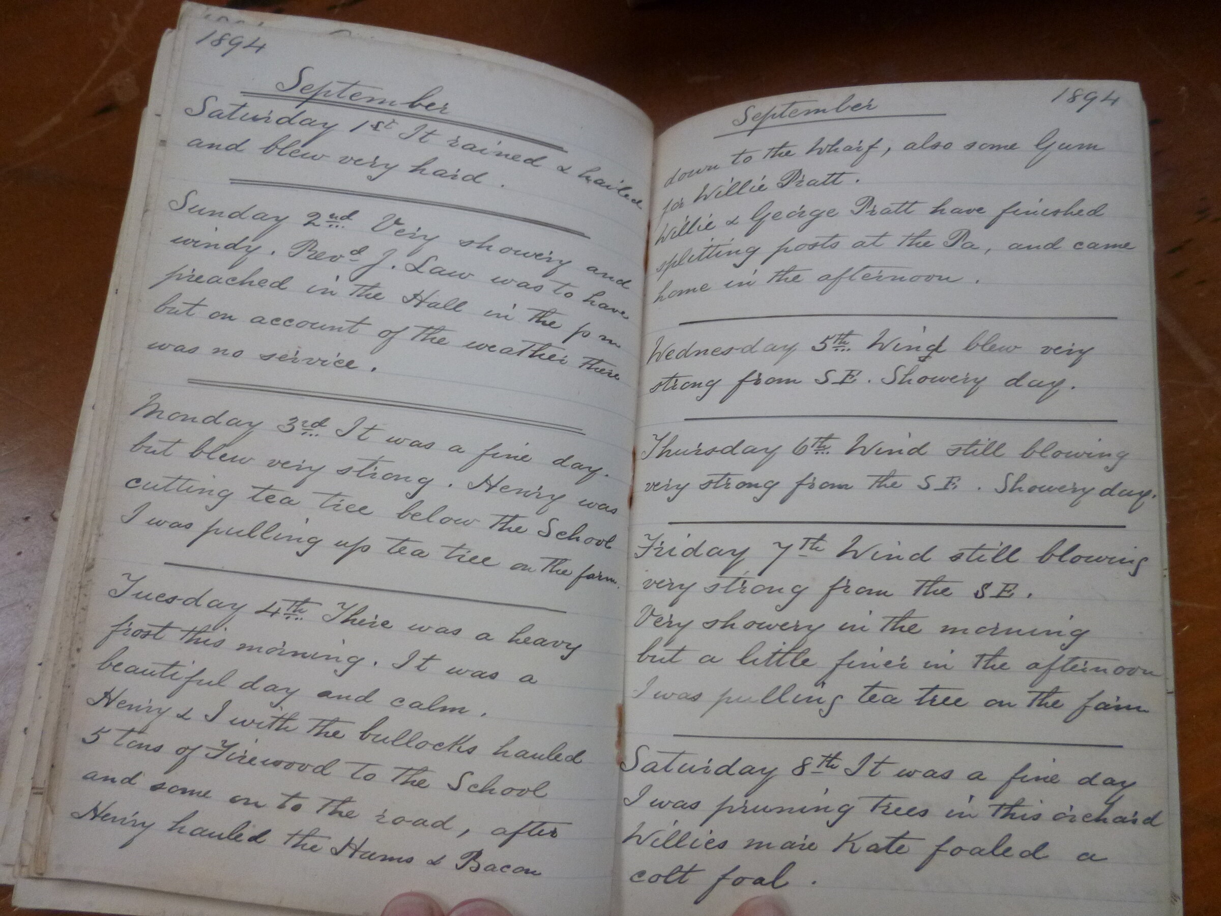 Original CS Clarke diary page
