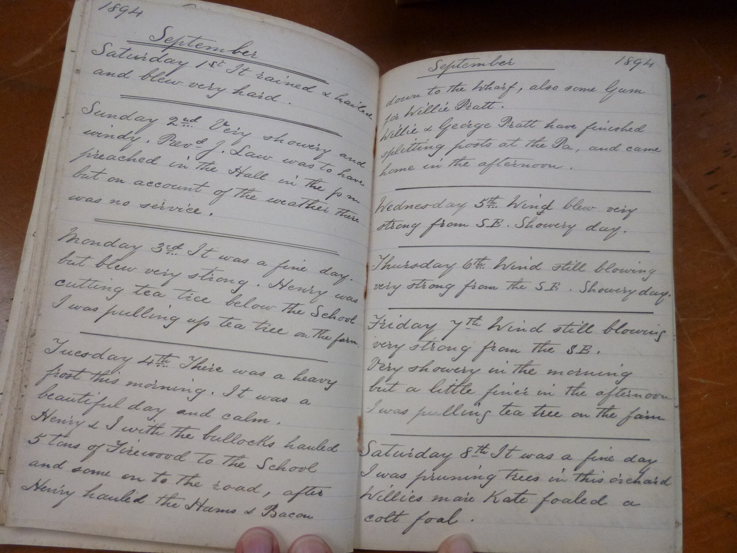 Original CS Clarke diary page